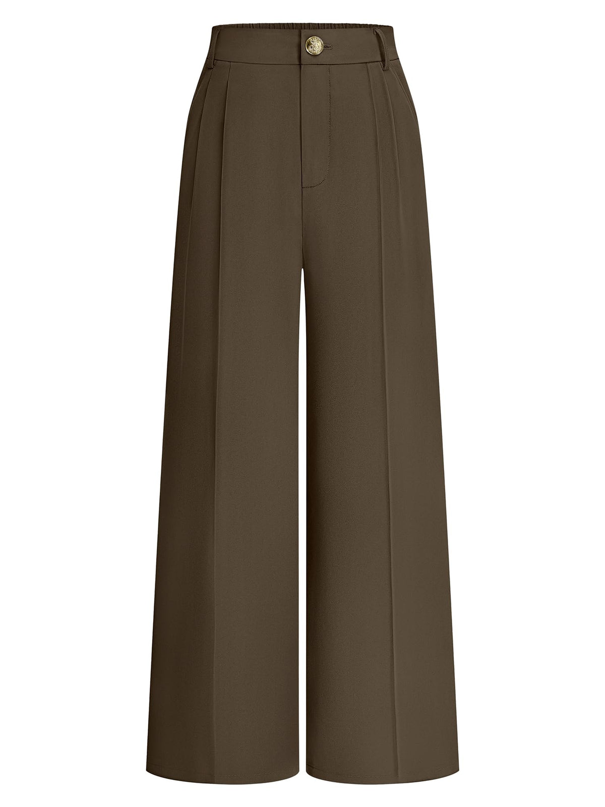 KIRUNDO Fall Wide Leg Pants Woman Flowy High Waisted Slacks with Pockets