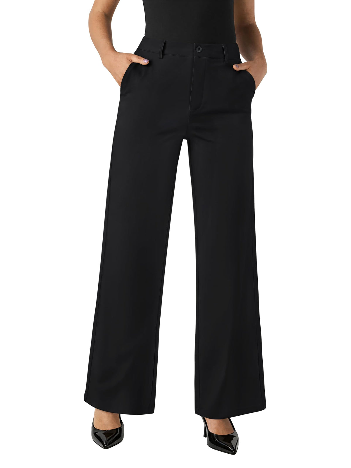 NIMIN Womens Stretchy Wide Leg Dress Work Pants Business Casual Slacks