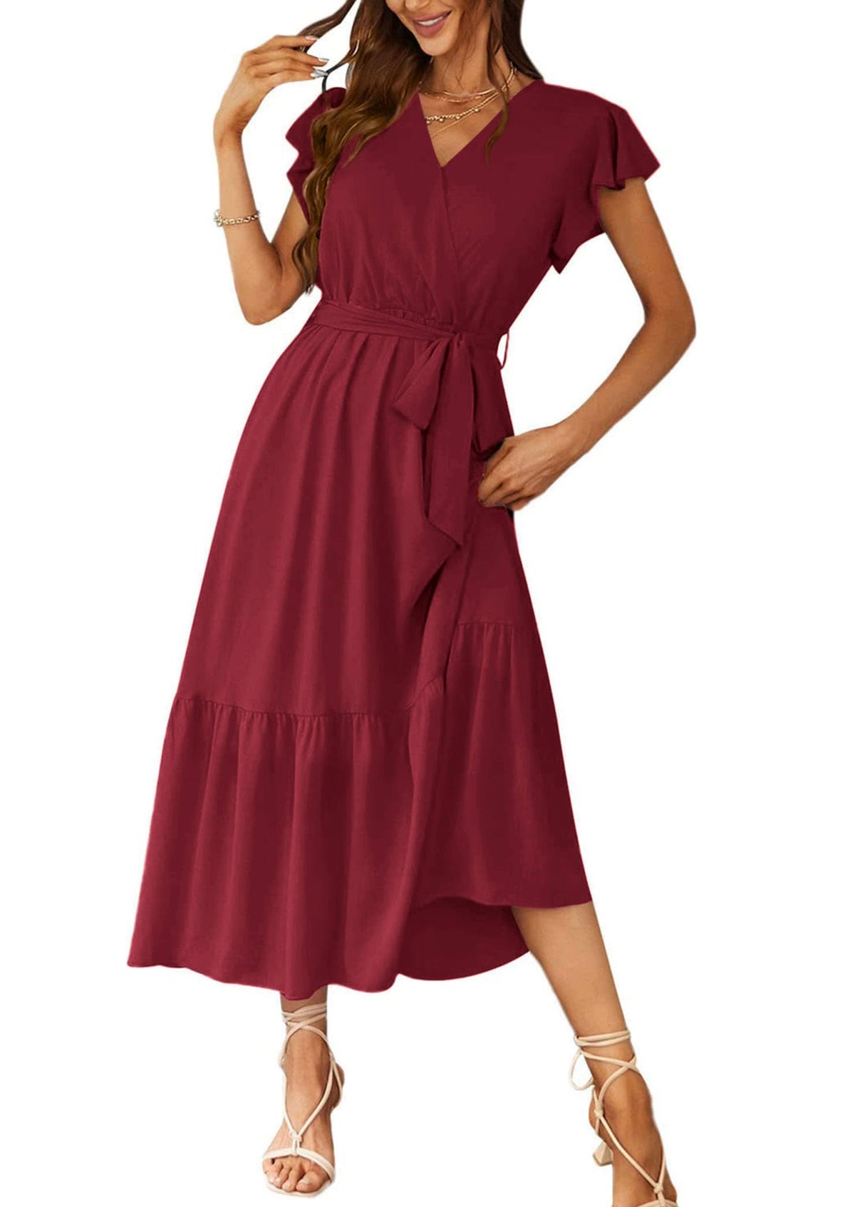PRETTYGARDEN Women's Summer Floral Boho Maxi Dress
