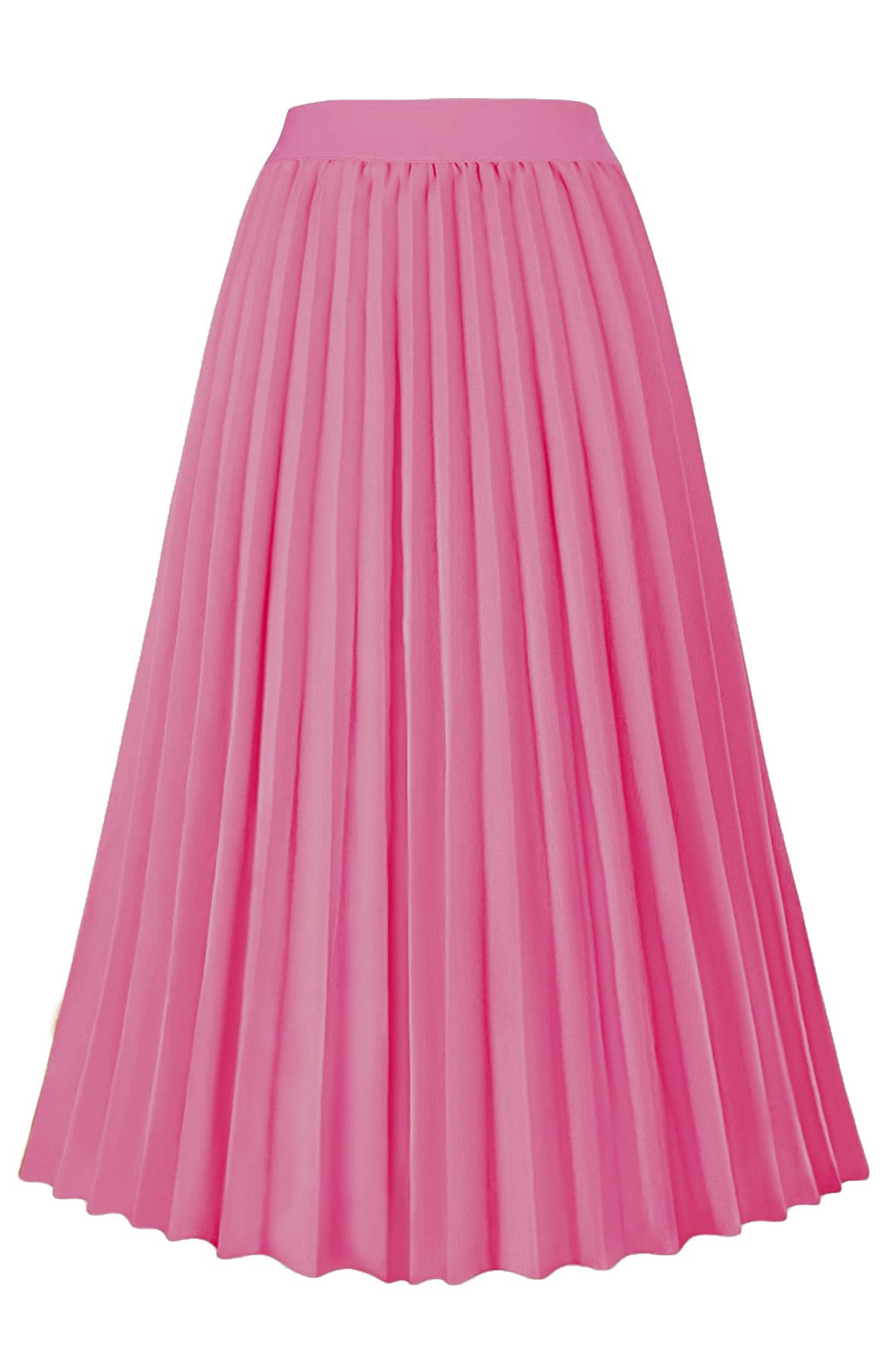 GOLDSTITCH Women's High Waist Pleated Skirt A line Swing Midi Skirt