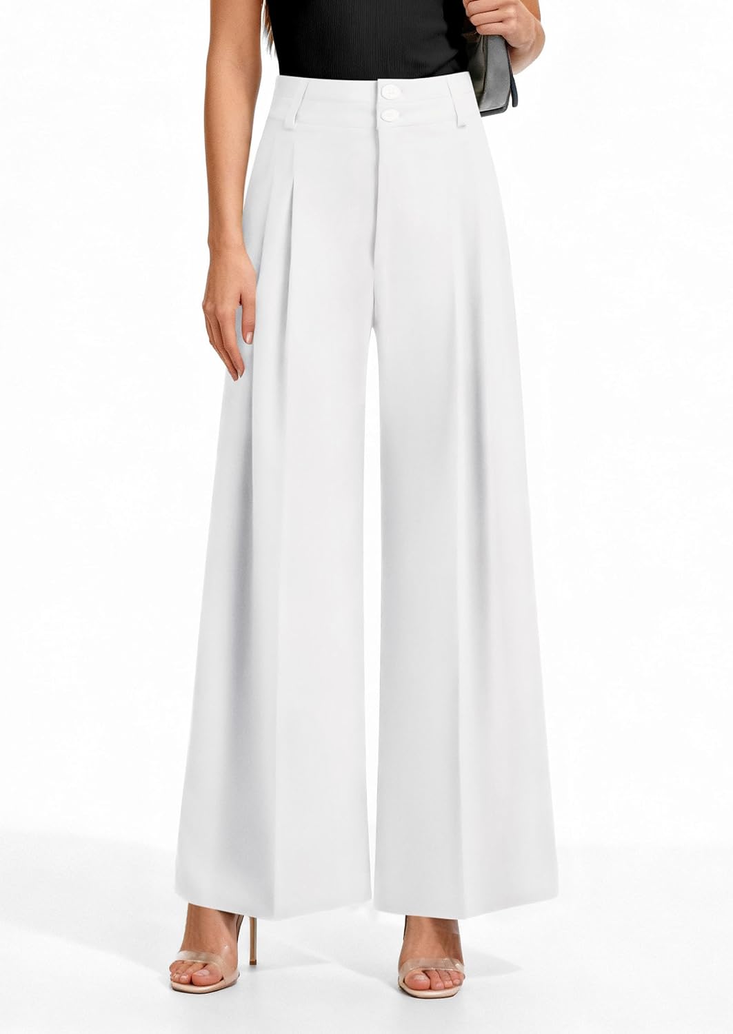 PRETTYGARDEN Women's High Waisted Wide Leg Dress Pants