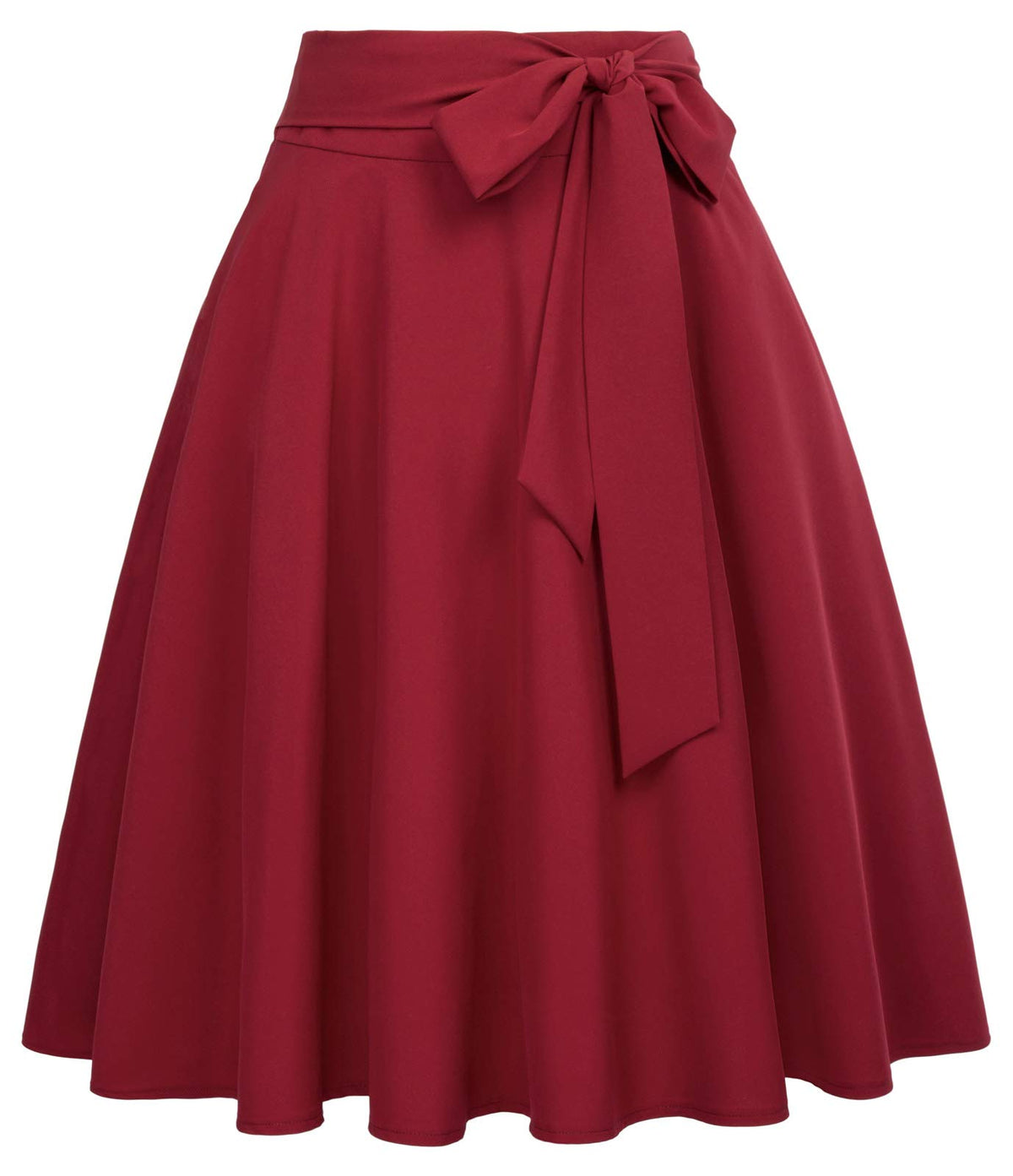 Belle Poque Women High Waisted A Line Skirt with Pockets
