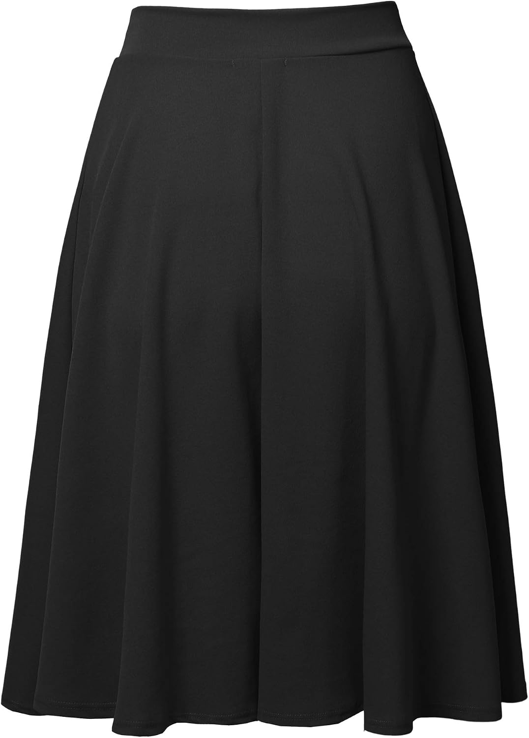 SSOULM A-Line Midi Skirt - Made in USA - Stretchy High Waisted Flare Skirts with Plus Size