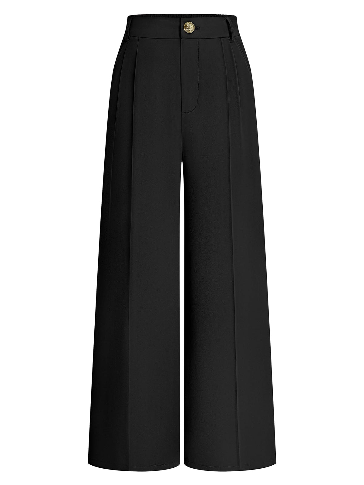 KIRUNDO Fall Wide Leg Pants Woman Flowy High Waisted Slacks with Pockets