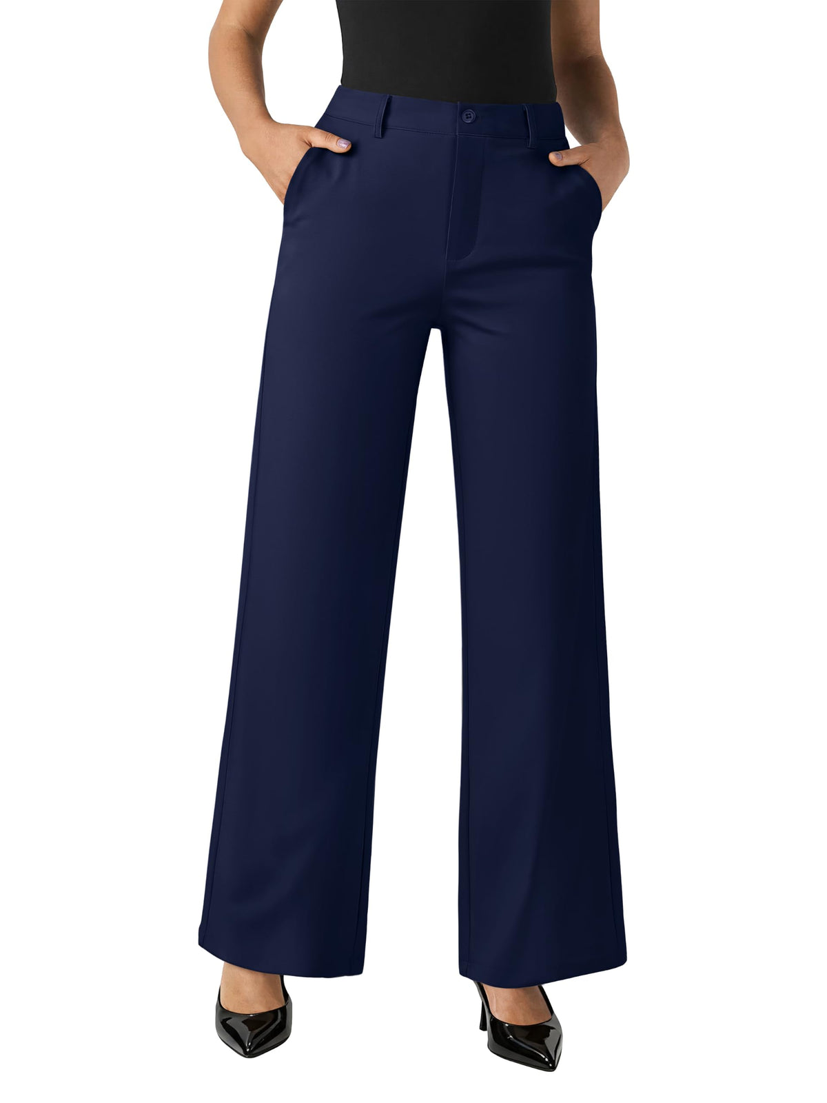 NIMIN Womens Stretchy Wide Leg Dress Work Pants Business Casual Slacks