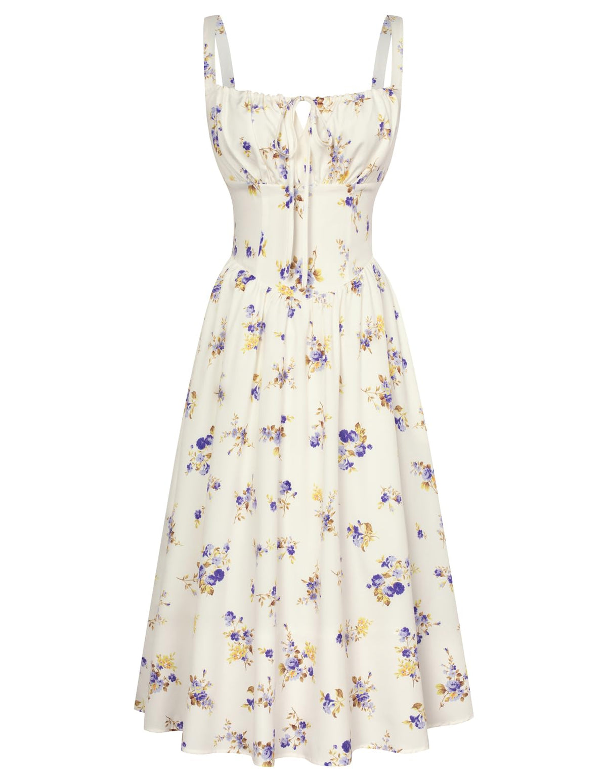 Scarlet Darkness Women's Floral Corset Dress with Pockets for Summer Spring