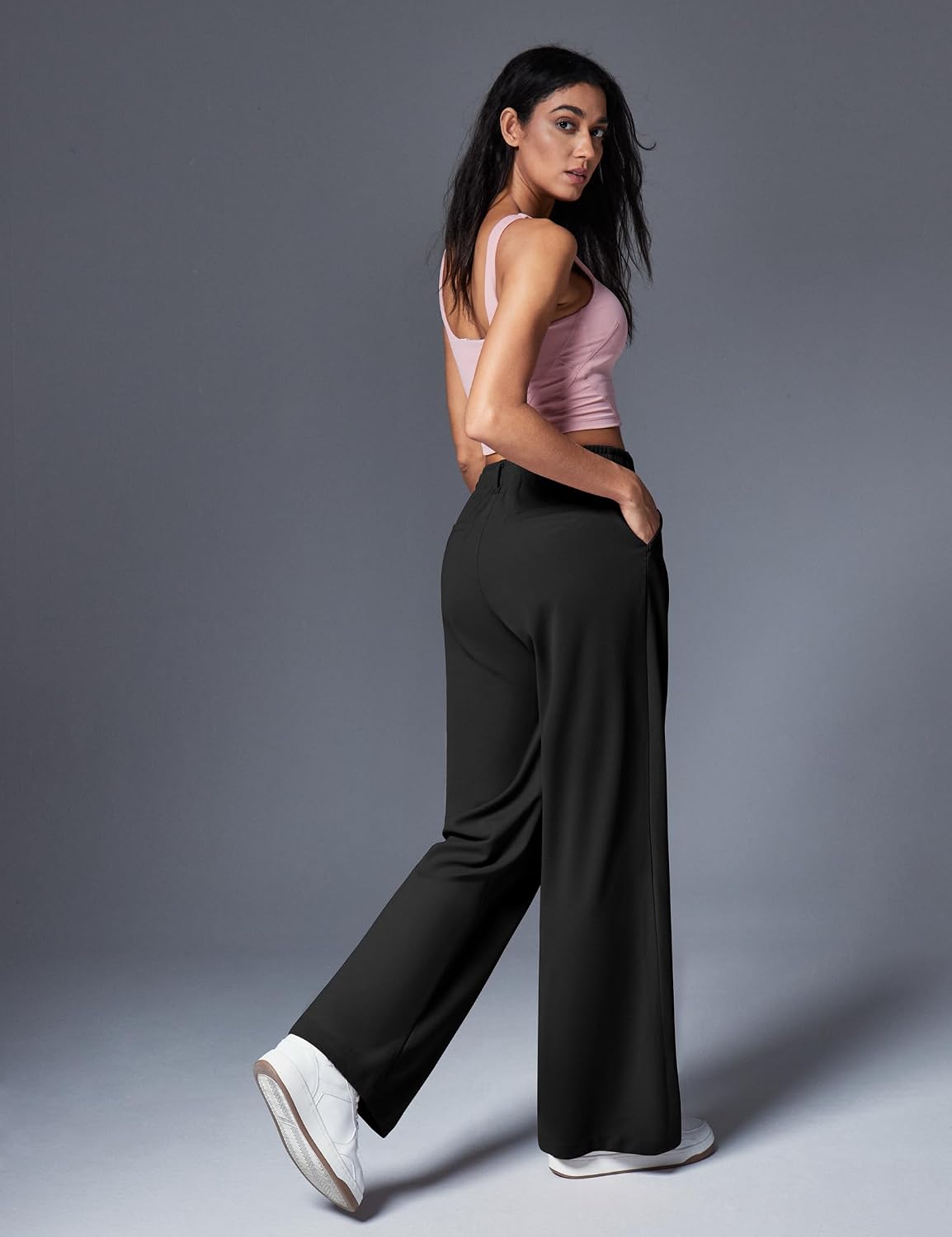 Wide Leg Dress Pants for Women Pull on Work Pants Business Causal Outfits