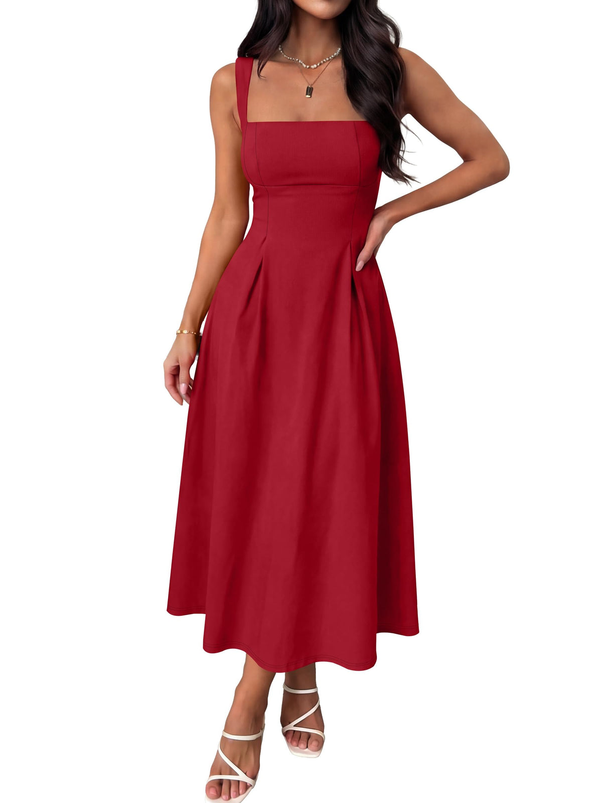 ANRABESS Cocktail Dresses for Women Square Neck