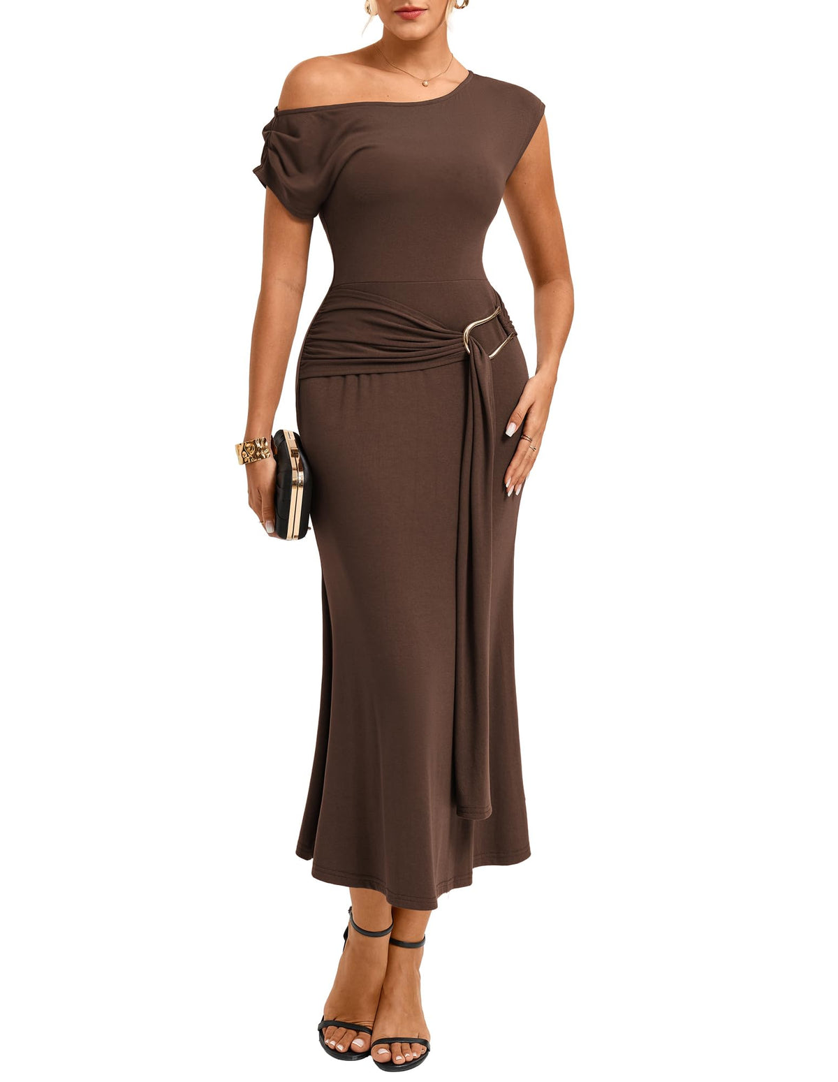 GRACE KARIN Womens Wedding Guest Cocktail Bodycon Maxi Dresses