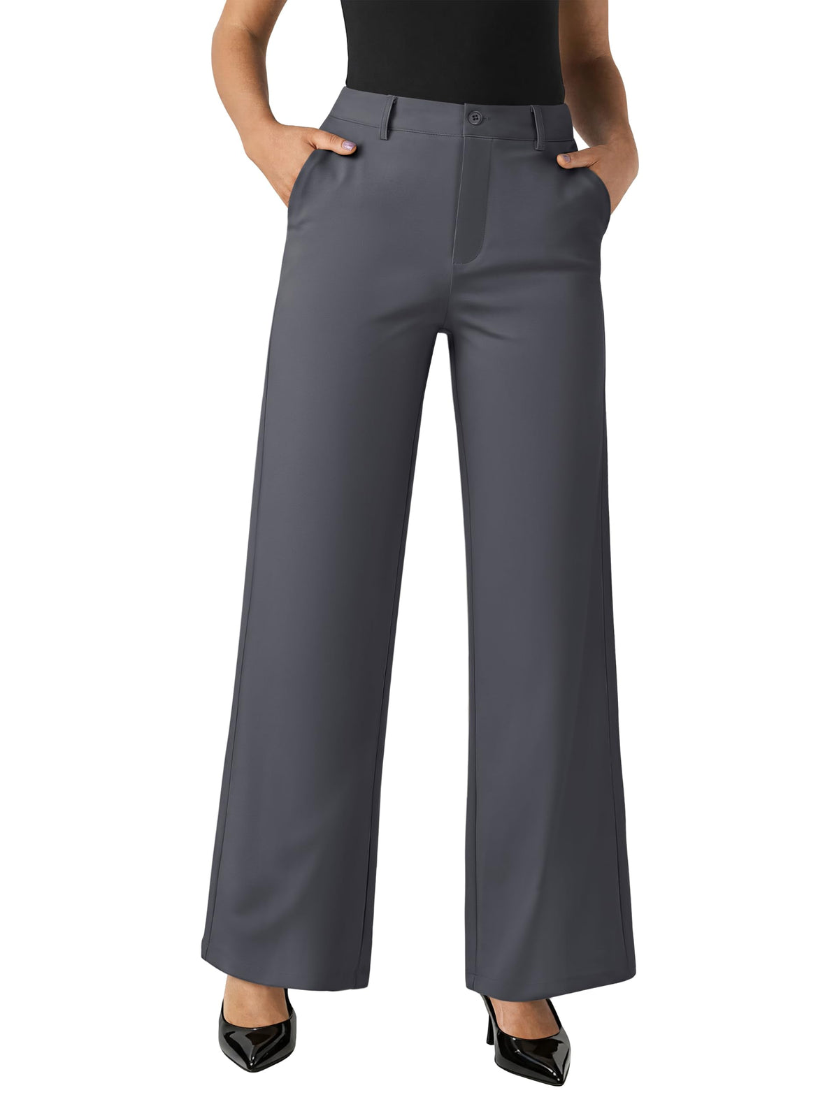 NIMIN Womens Stretchy Wide Leg Dress Work Pants Business Casual Slacks