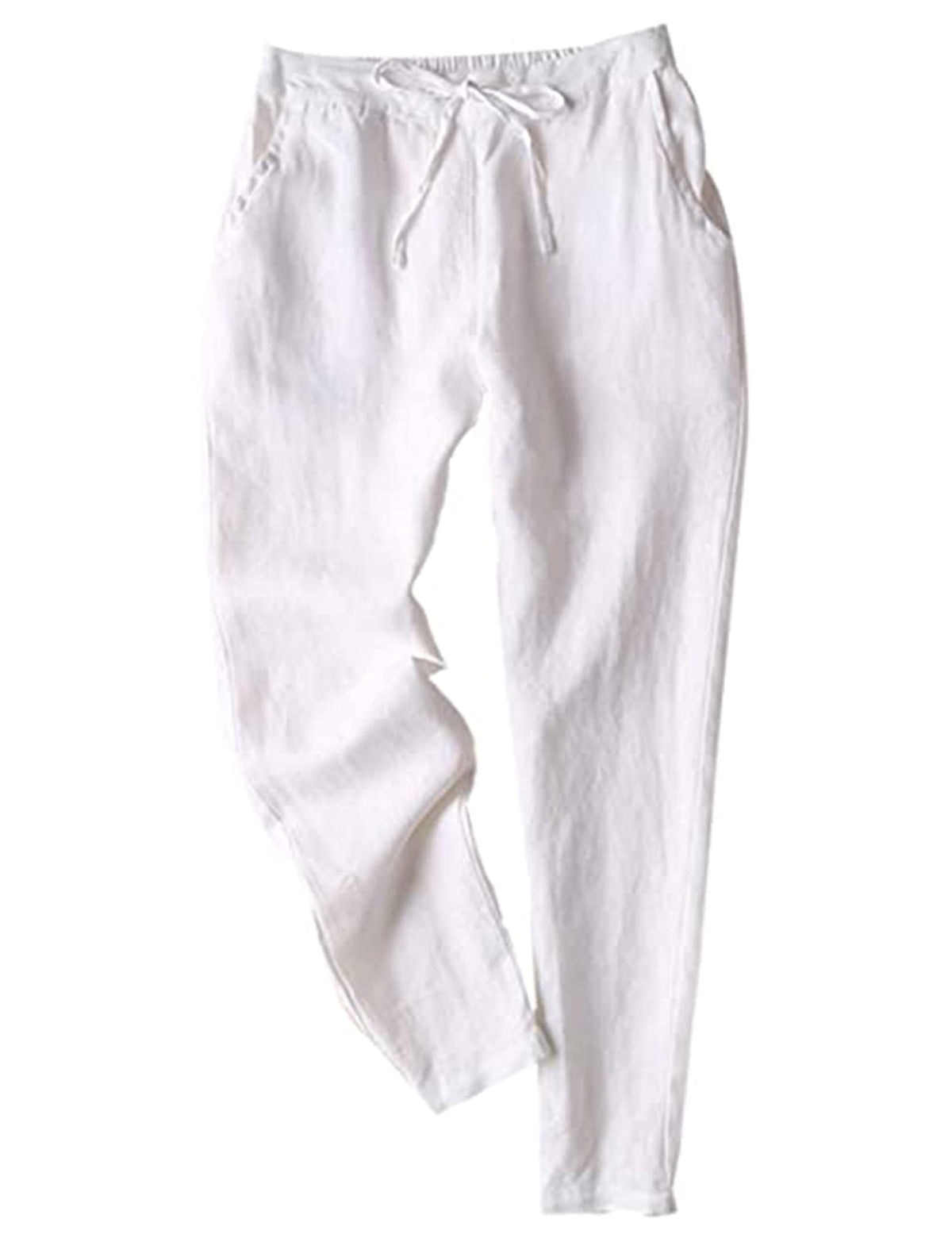 Tanming Cotton Linen Pants for Women Summer Casual Trousers