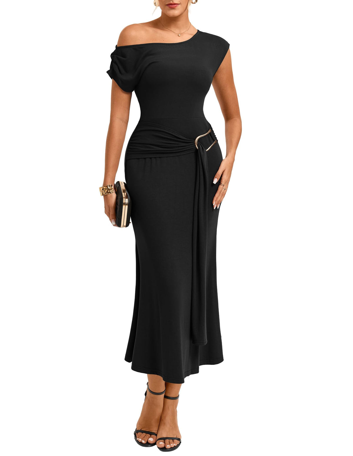 GRACE KARIN Womens Wedding Guest Cocktail Bodycon Maxi Dresses