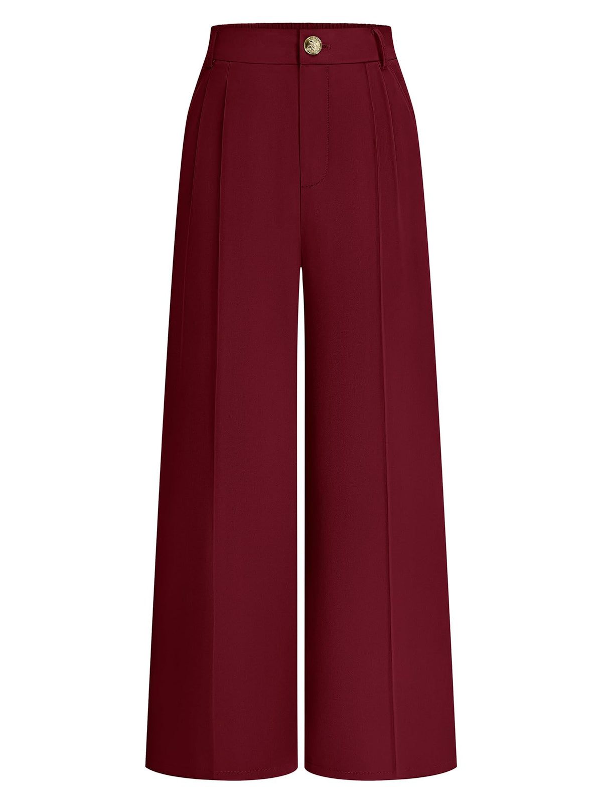 KIRUNDO Fall Wide Leg Pants Woman Flowy High Waisted Slacks with Pockets