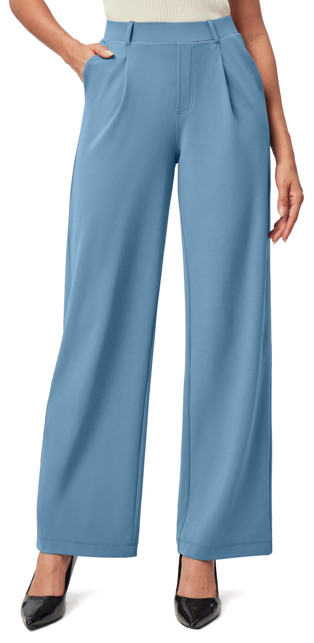 IUGA Dress Pants Women Stretchy Wide Leg Work Pants Business Casual Outfits