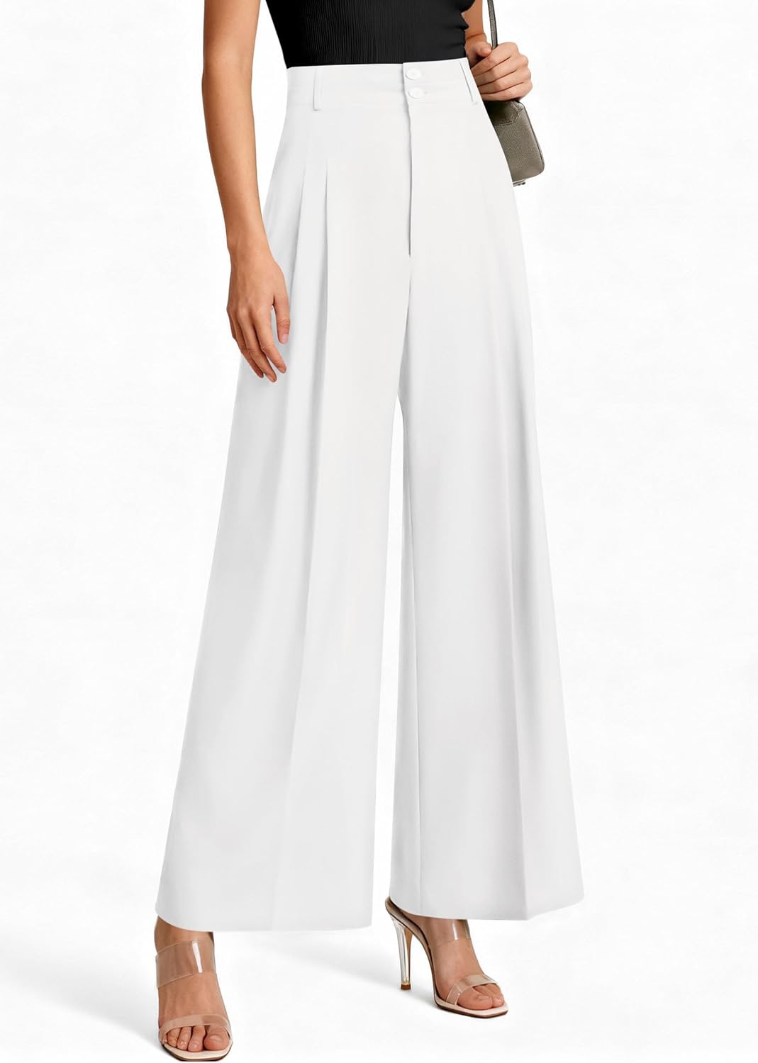 PRETTYGARDEN Women's High Waisted Wide Leg Dress Pants