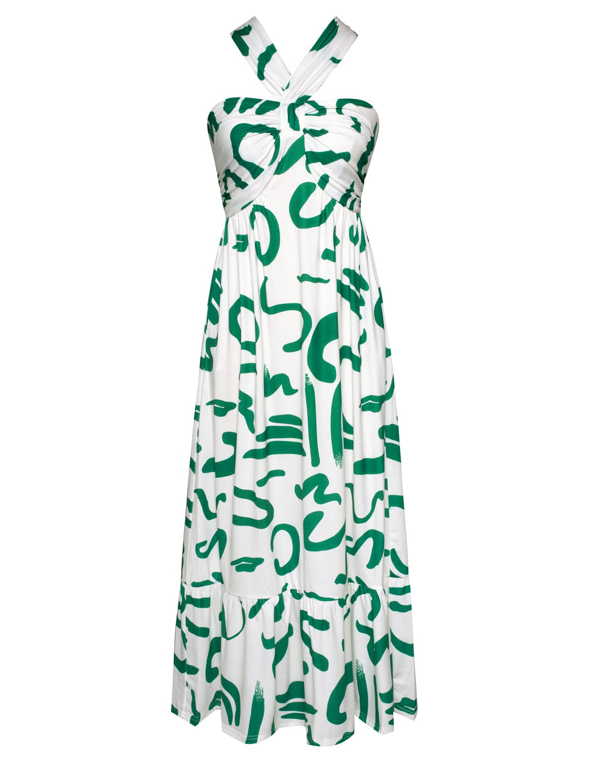 GRACE KARIN Womens Summer Floral Halter Boho Maxi Dresses