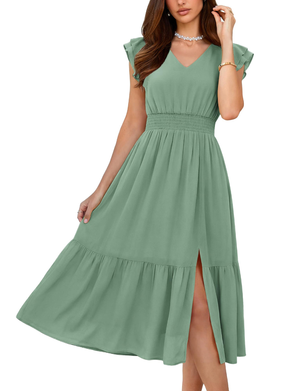 GRACE KARIN Womens Summer Wedding Guest Dresses Boho Beach Midi Sundress