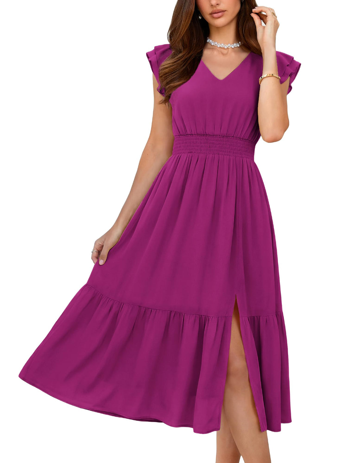 GRACE KARIN Womens Summer Wedding Guest Dresses Boho Beach Midi Sundress
