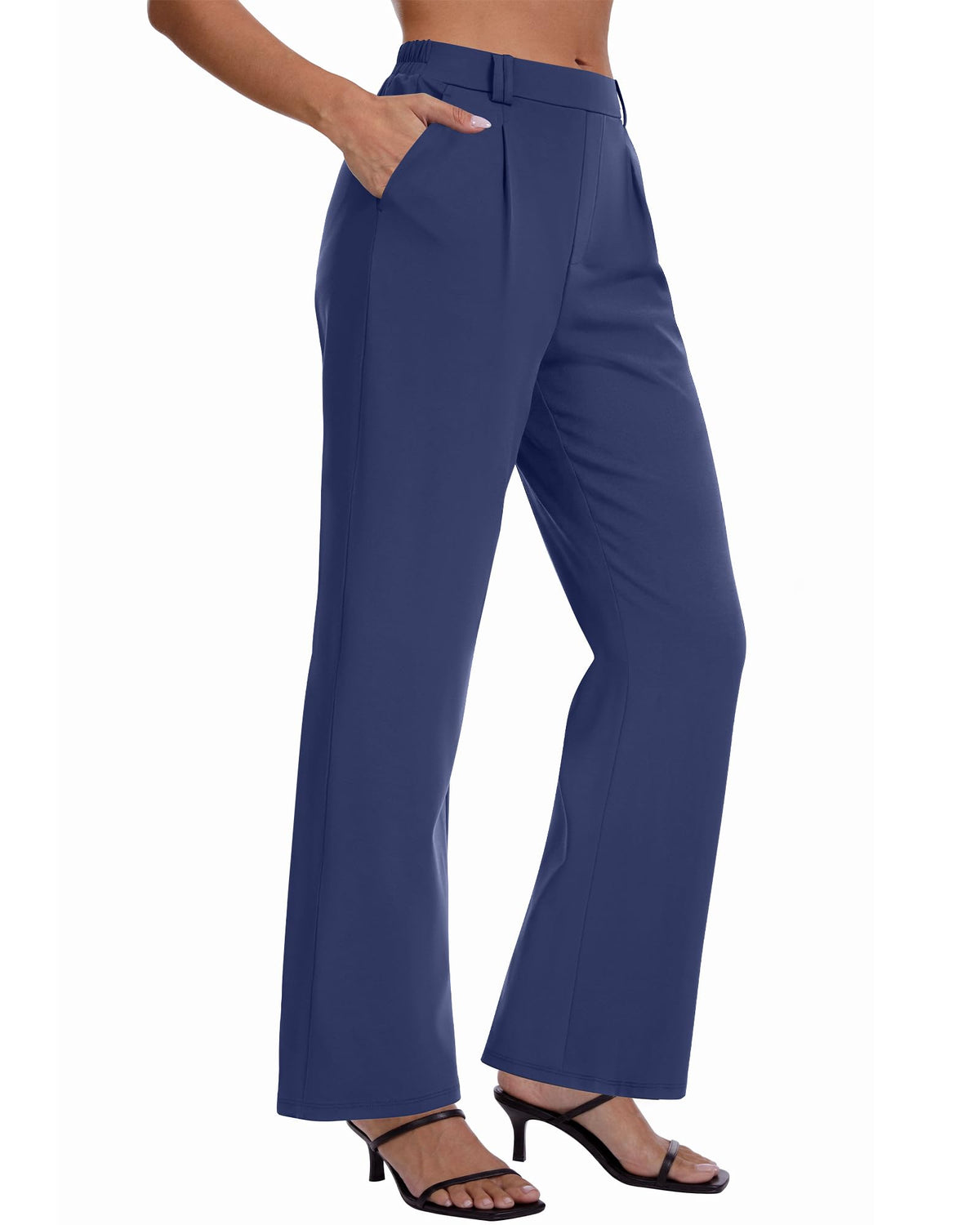 DLOODA Womens Dress Pants High Waisted Straight Leg Work Pants