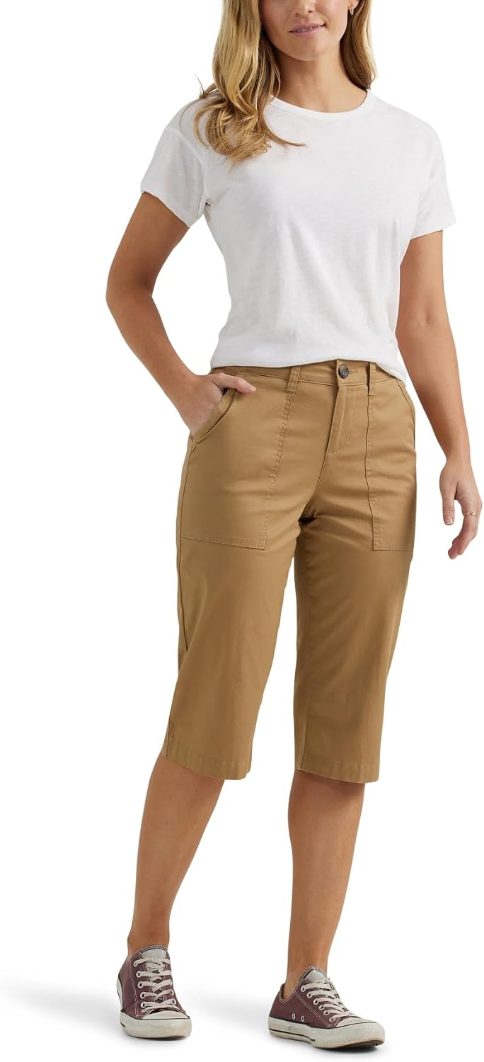 Lee Women's Ultra Lux Comfort with Flex-to-go Utility Skimmer Capri Pant