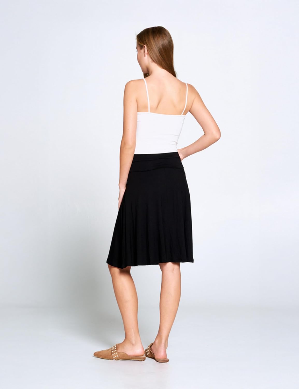 Popana Midi Skirt for Women, Flowy Skirts for Women Midi Length