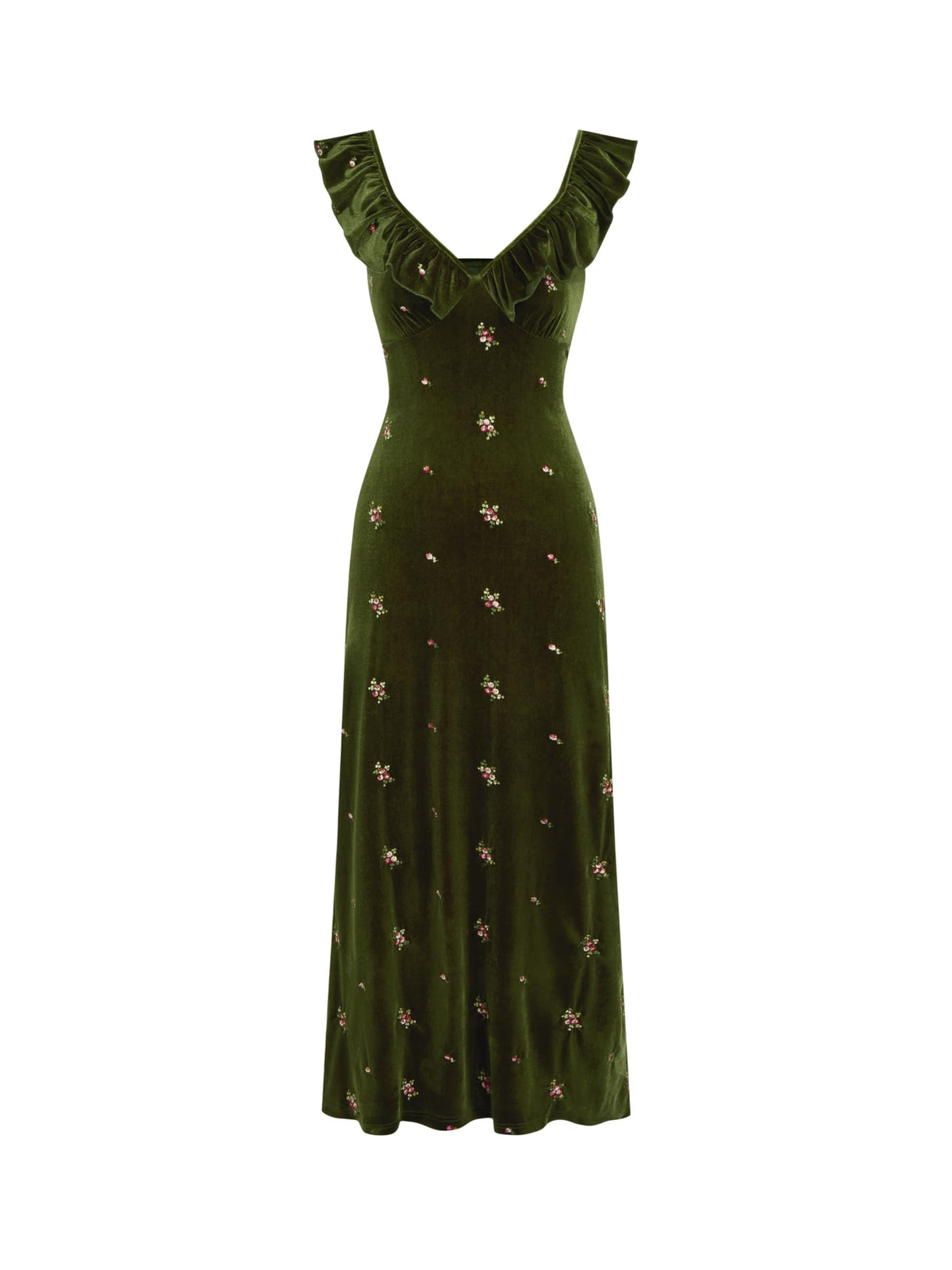 CIDER Womens Velvet Maxi Dresses Sleeveless Floral Long Party Dress