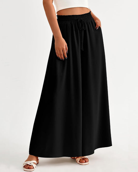 BTFBM Wide Leg Flowy Palazzo Pants for Women