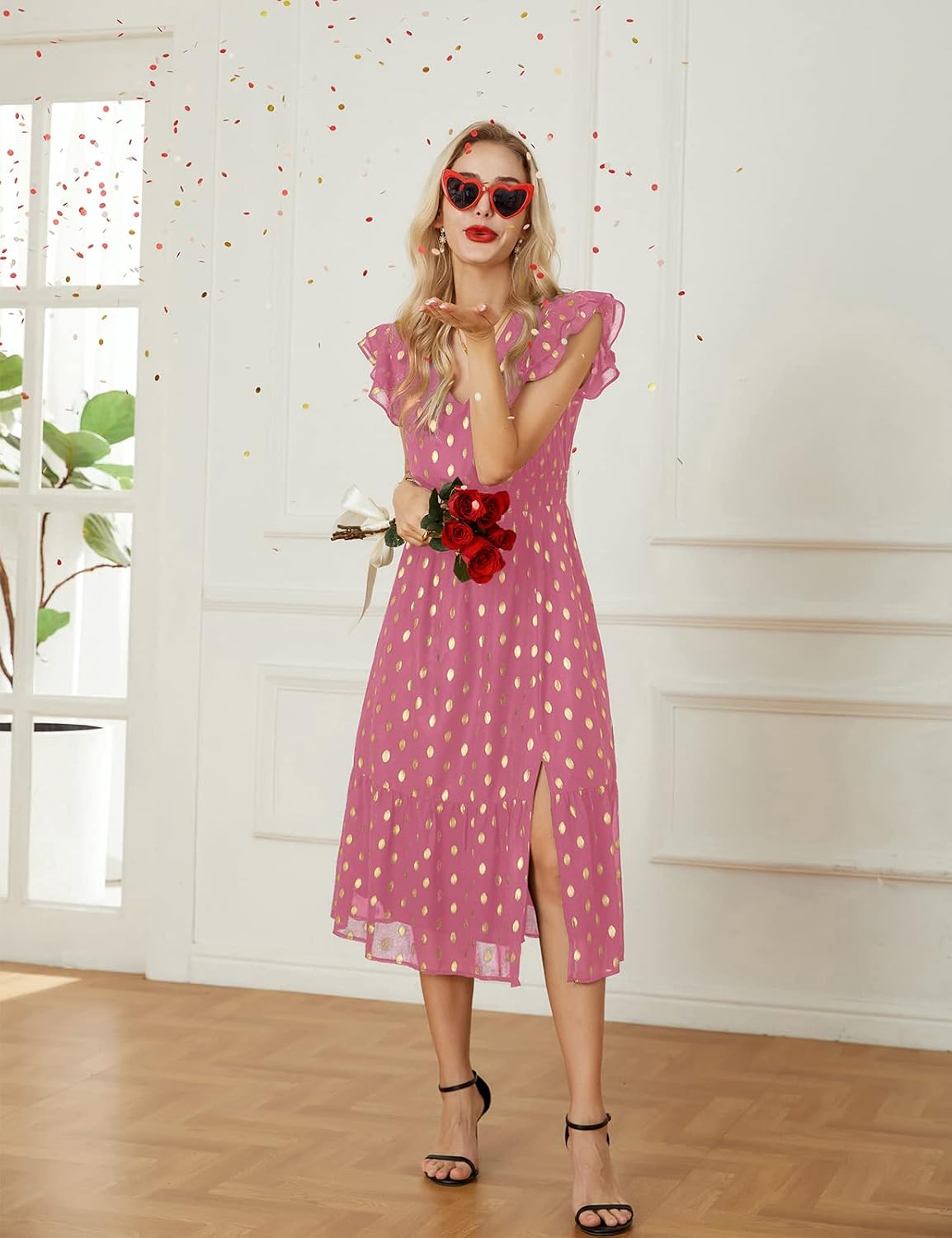 GRACE KARIN Womens Summer Wedding Guest Dresses Boho Beach Midi Sundress