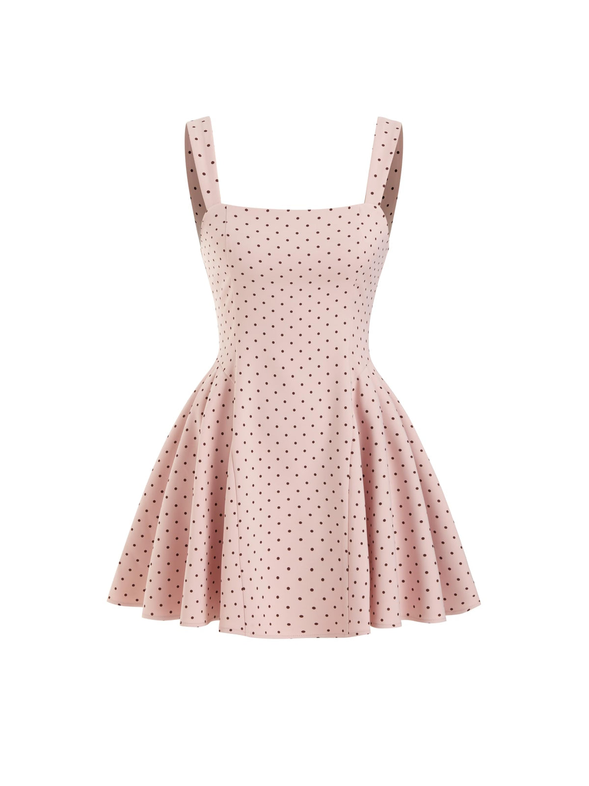 CIDER Womens Polka Dot Going Out Dress Cute Summer Date Night Square Neck Sleeveless Mini Dress
