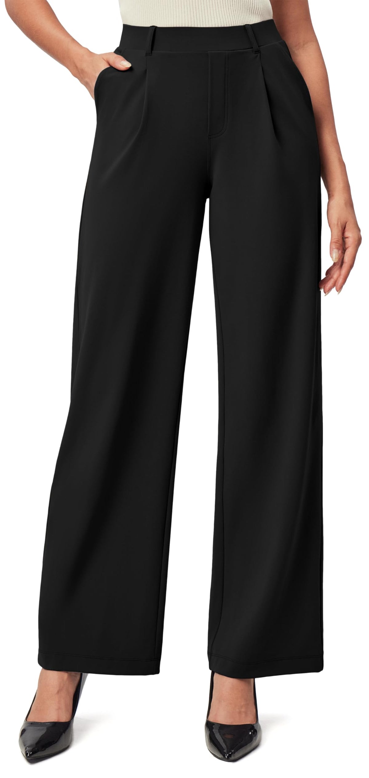 IUGA Dress Pants Women Stretchy Wide Leg Work Pants Business Casual Outfits