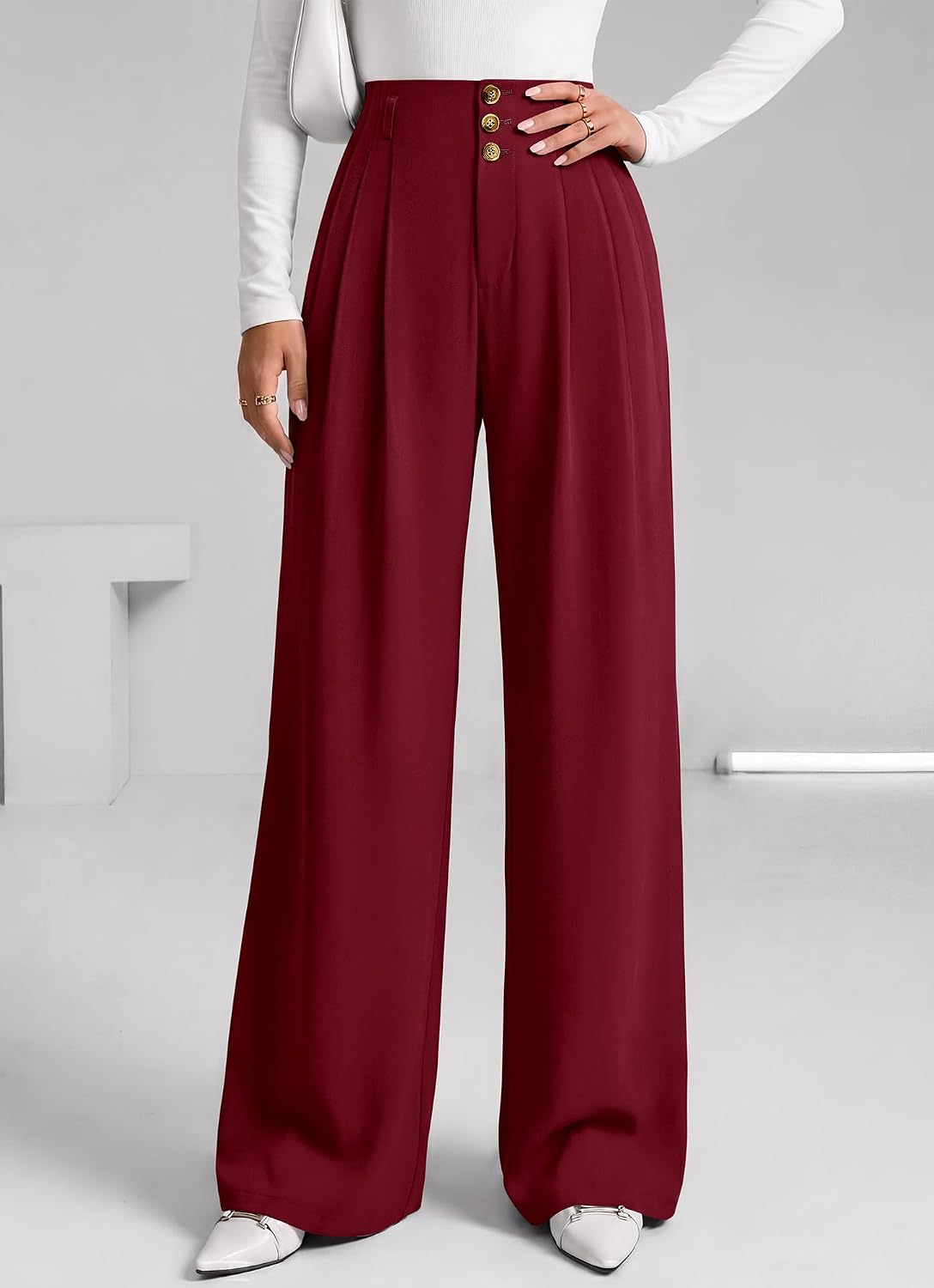 BTFBM Wide Leg Dress Pants Women Business Casual Outfits