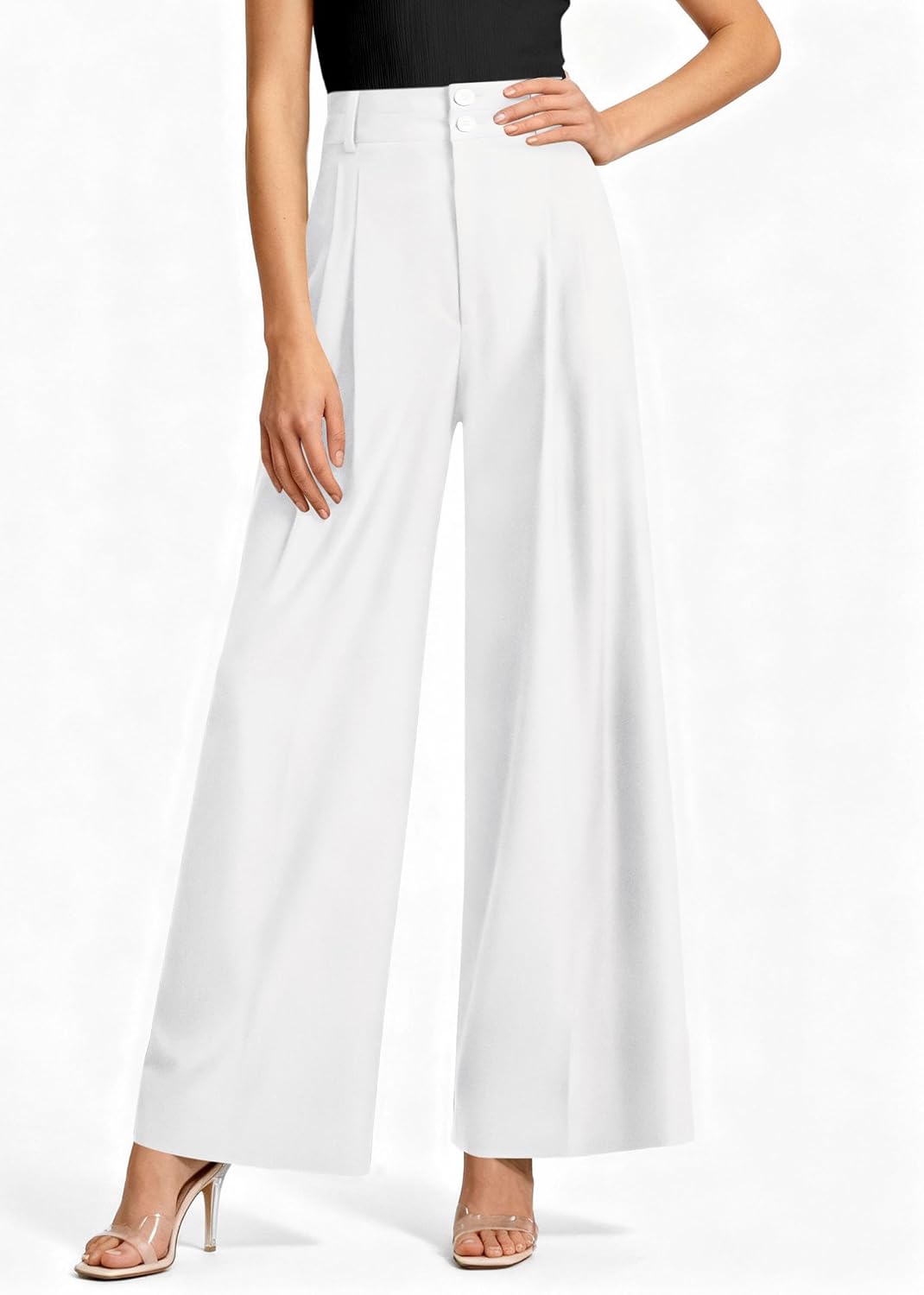 PRETTYGARDEN Women's High Waisted Wide Leg Dress Pants