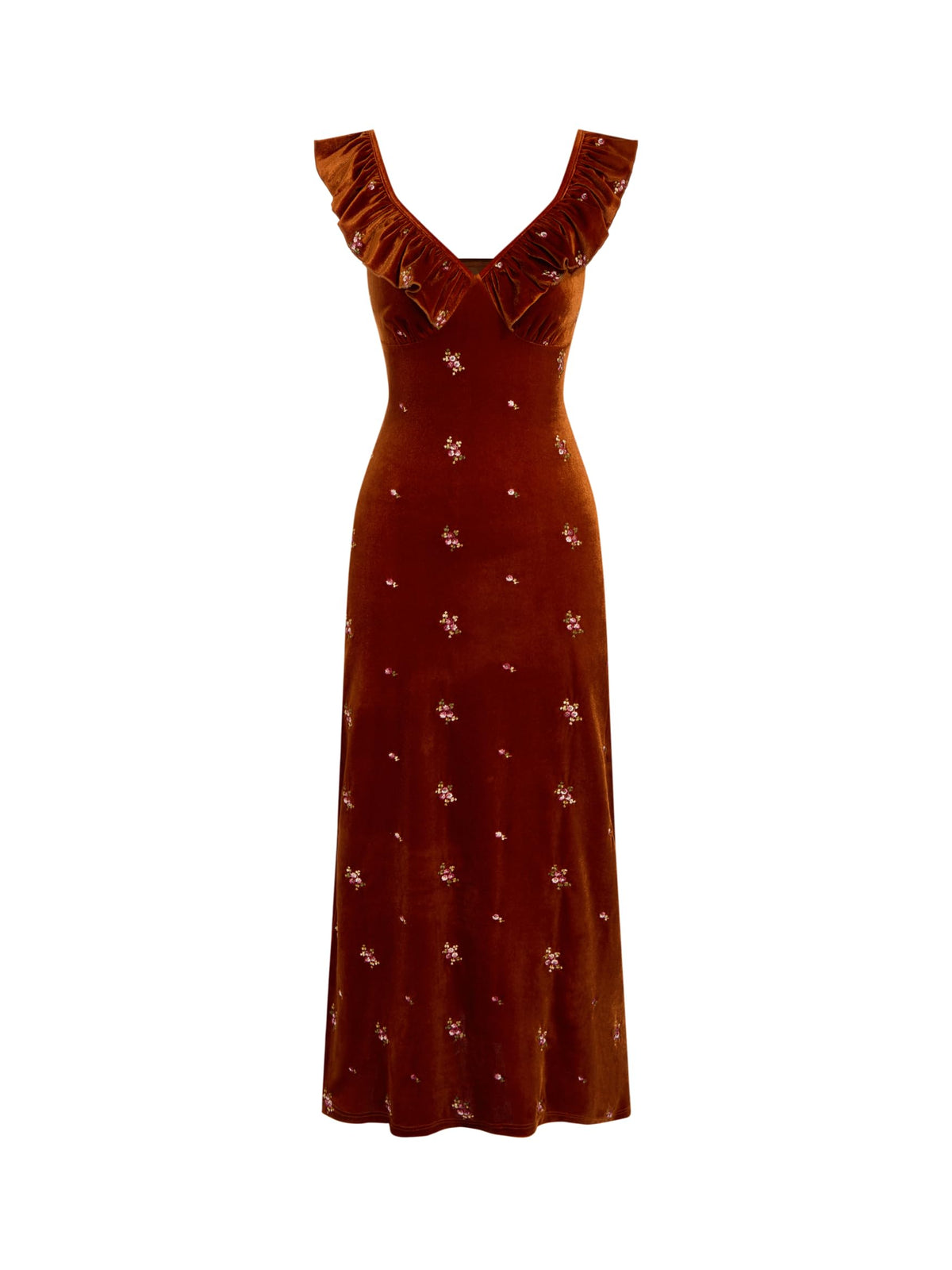 CIDER Womens Velvet Maxi Dresses Sleeveless Floral Long Party Dress