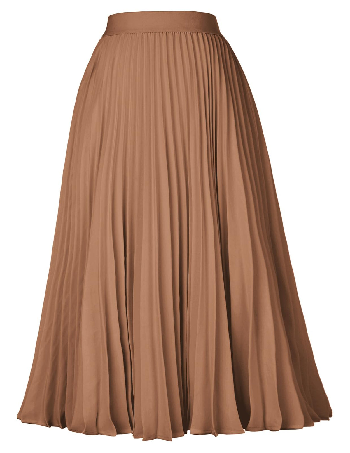 GRACE KARIN Pleated Midi Skirt for Women Chiffon A-Line Outfits