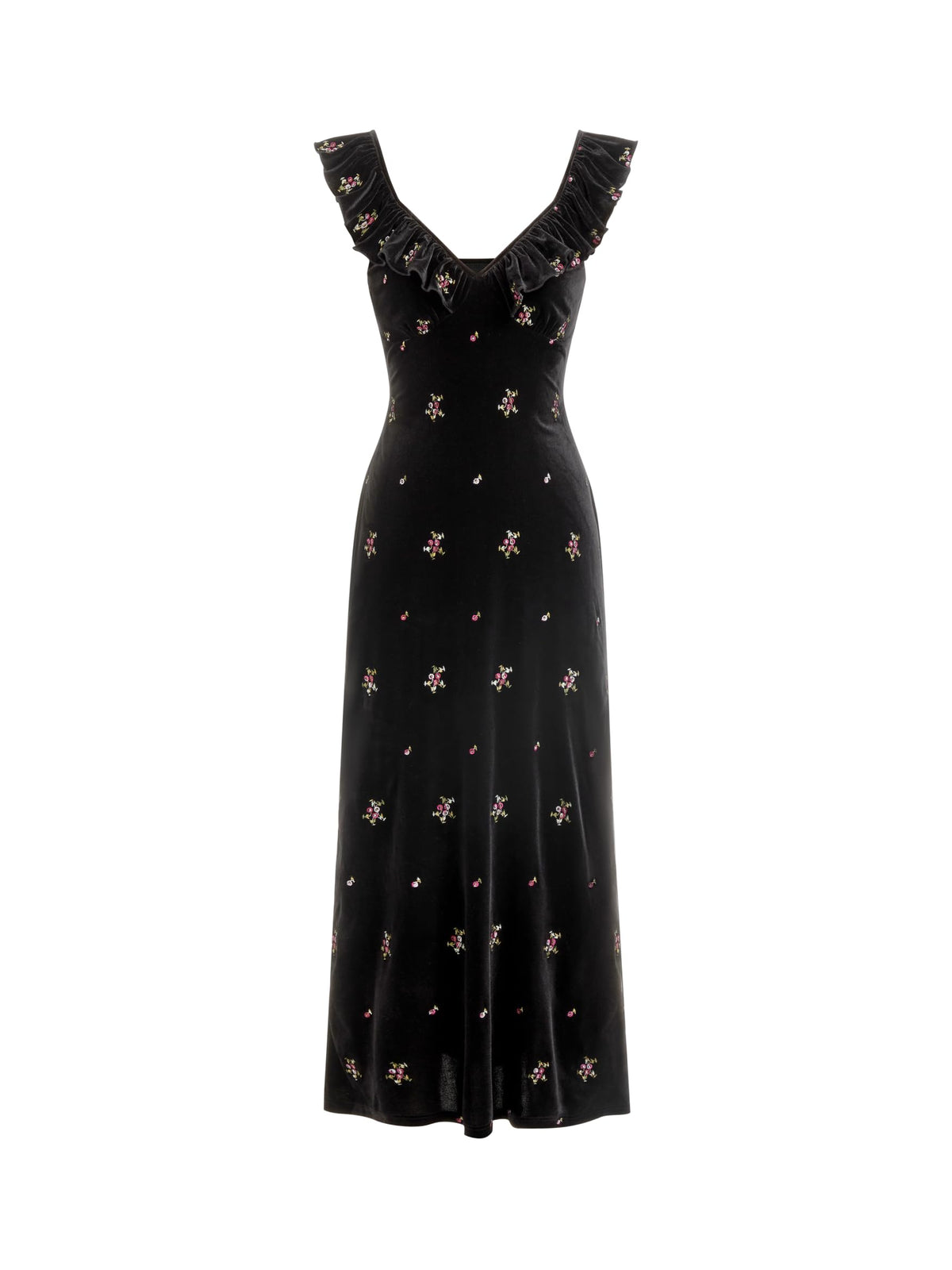 CIDER Womens Velvet Maxi Dresses Sleeveless Floral Long Party Dress