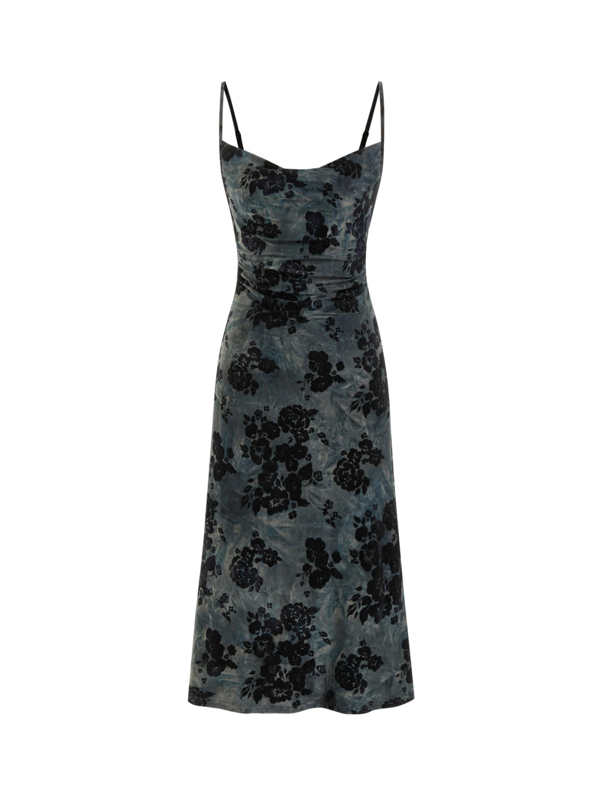 CIDER Womens Velvet Dress Floral Sleeveless Midi Wedding Guest Dresses