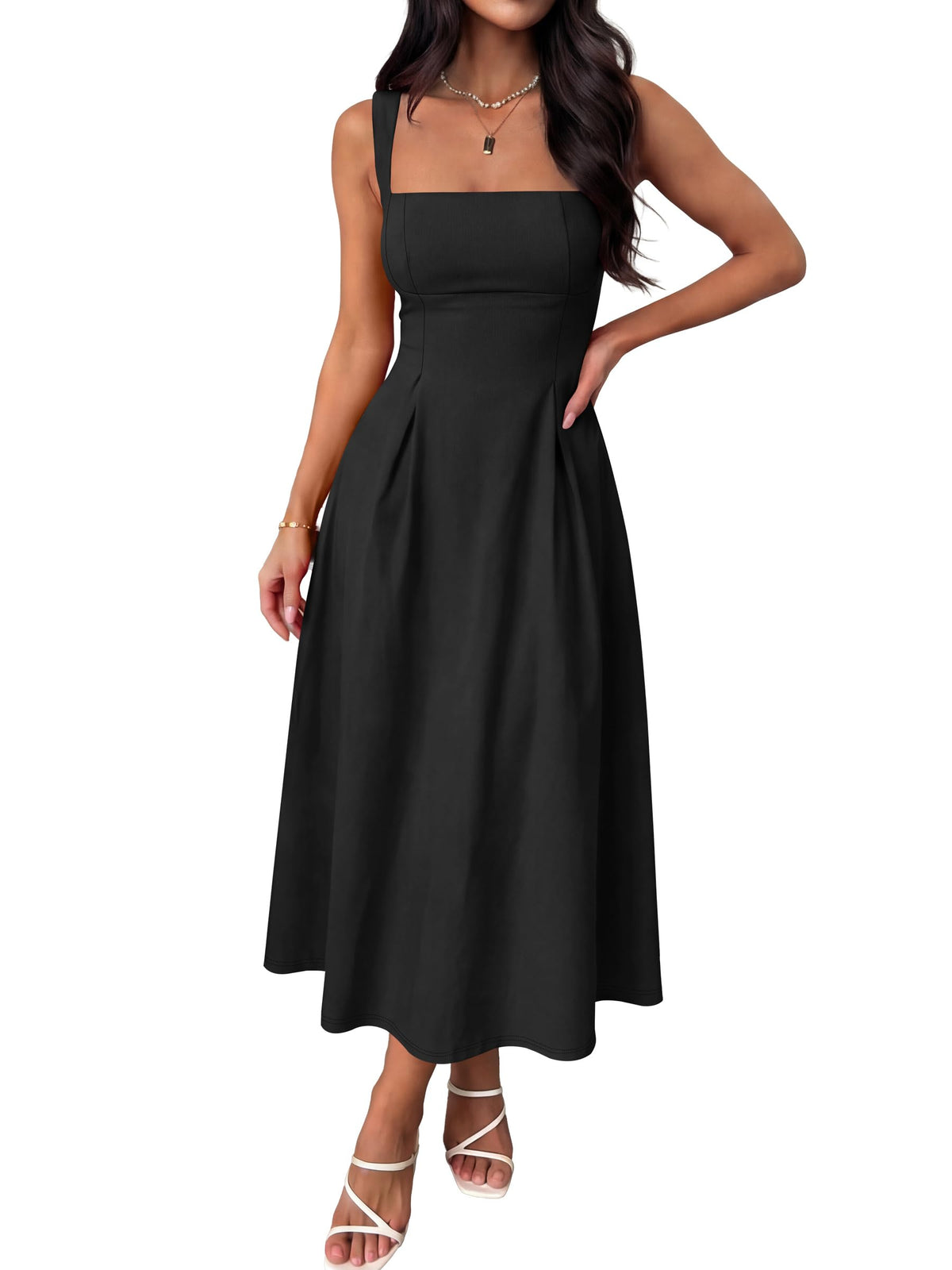 ANRABESS Cocktail Dresses for Women Square Neck