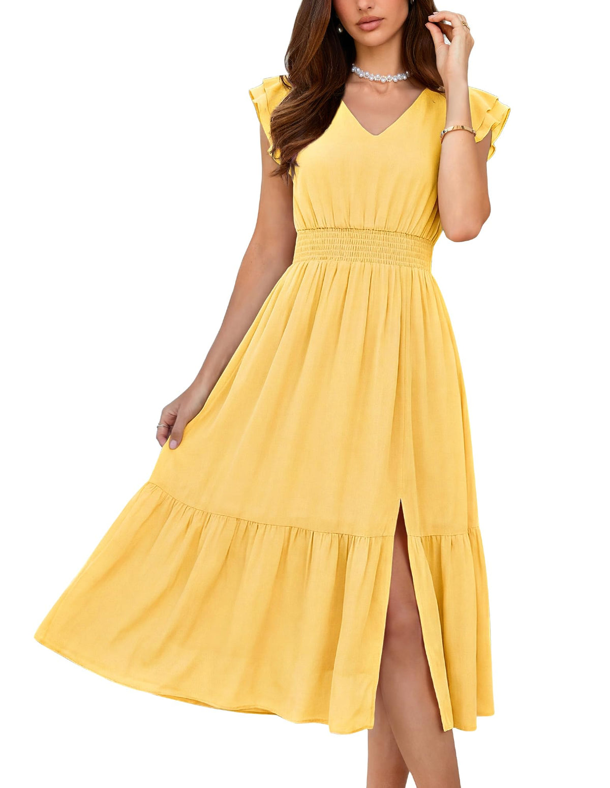 GRACE KARIN Womens Summer Wedding Guest Dresses Boho Beach Midi Sundress