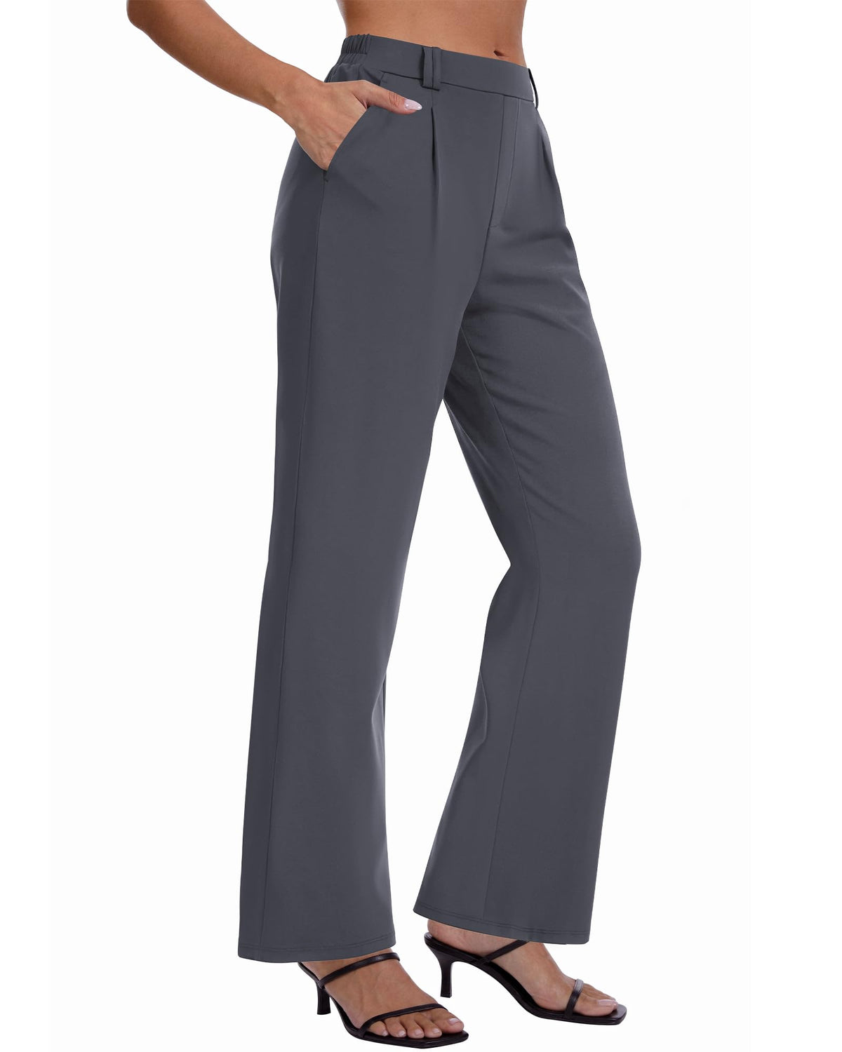 DLOODA Womens Dress Pants High Waisted Straight Leg Work Pants