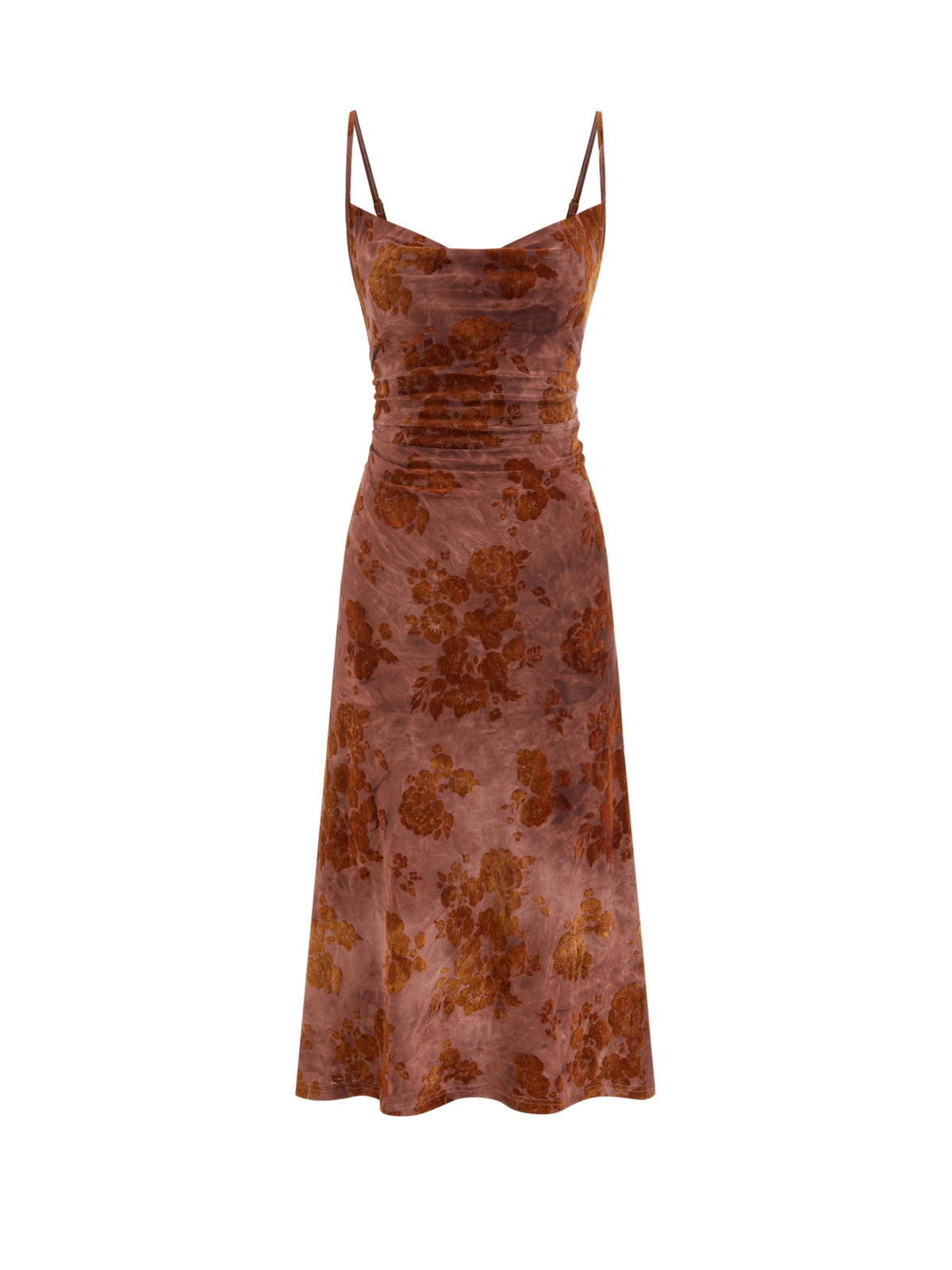 CIDER Womens Velvet Dress Floral Sleeveless Midi Wedding Guest Dresses