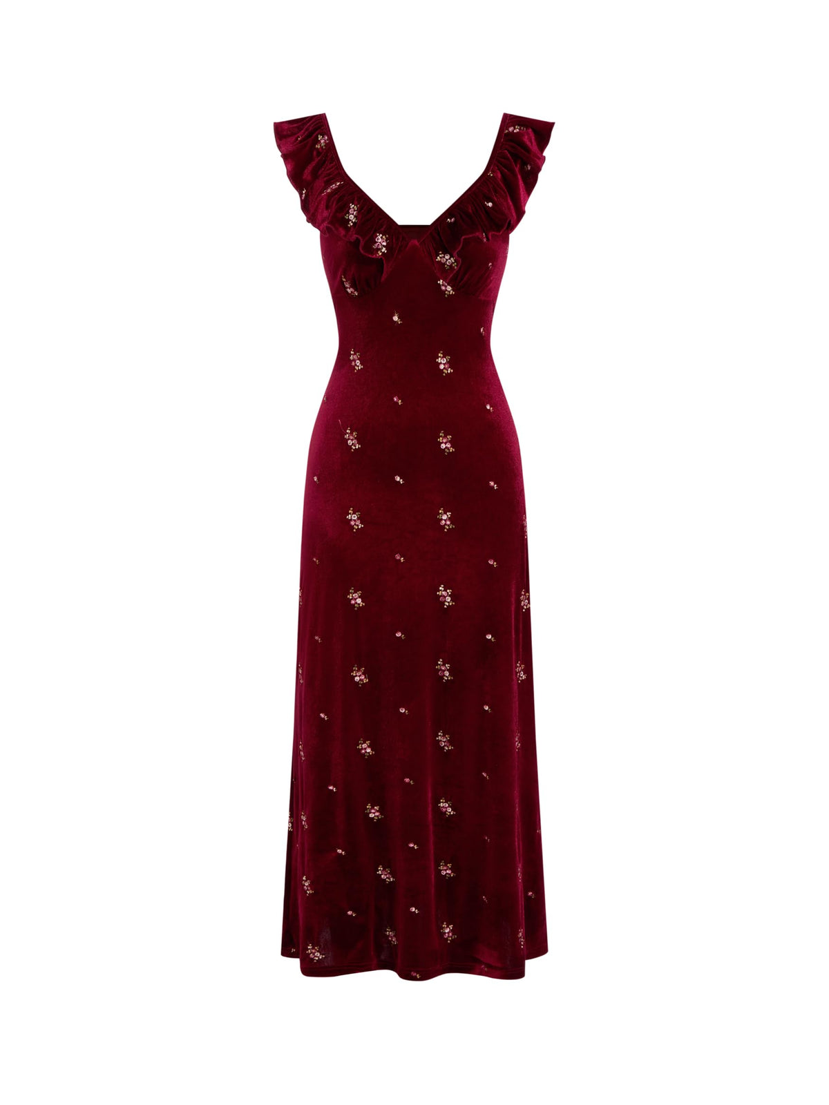 CIDER Womens Velvet Maxi Dresses Sleeveless Floral Long Party Dress