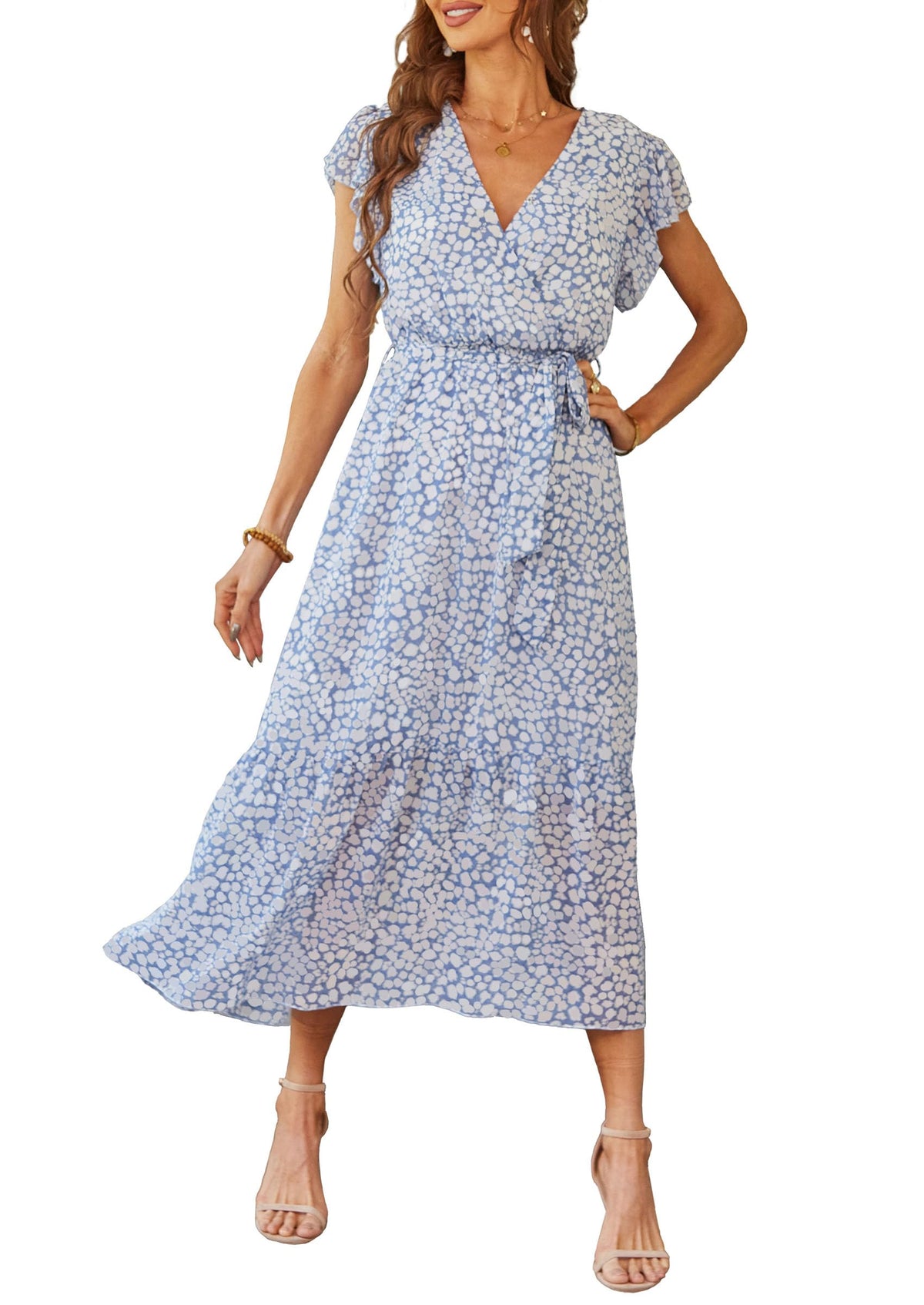 PRETTYGARDEN Women's Summer Floral Boho Maxi Dress