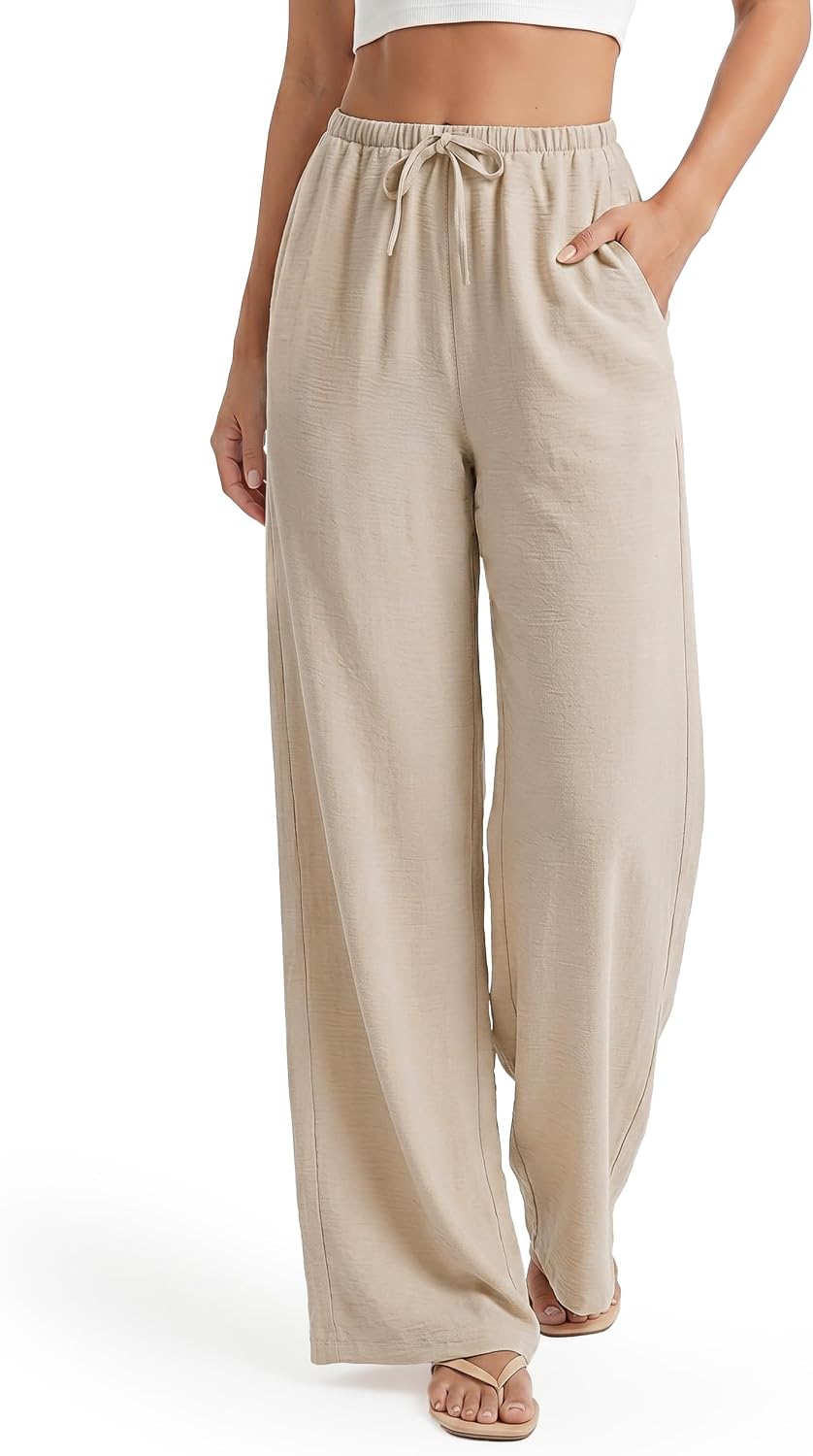 SEVEGO Tall Women 32"/34"/36" Inseam Wide Leg Flowy Palazzo Summer Pants