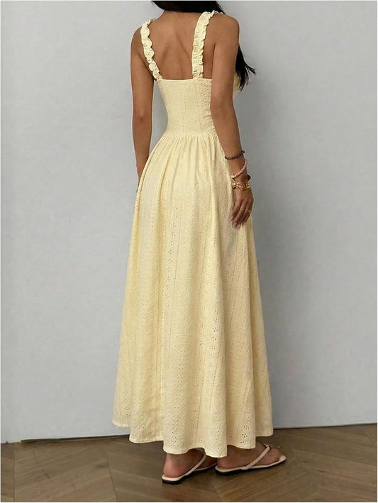 SOLY HUX Women's Summer Dresses Sleeveless Wedding Guest Maxi Sundresses