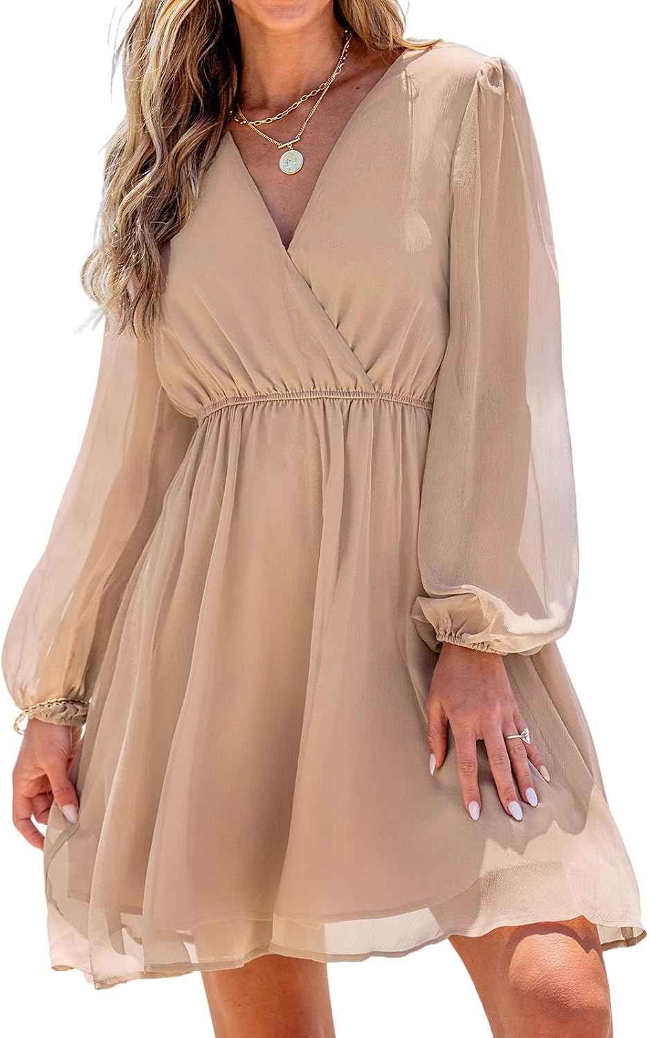 CUPSHE Womens Fall Floral Dress Boho Vacation Mini Wedding Guest Dresses