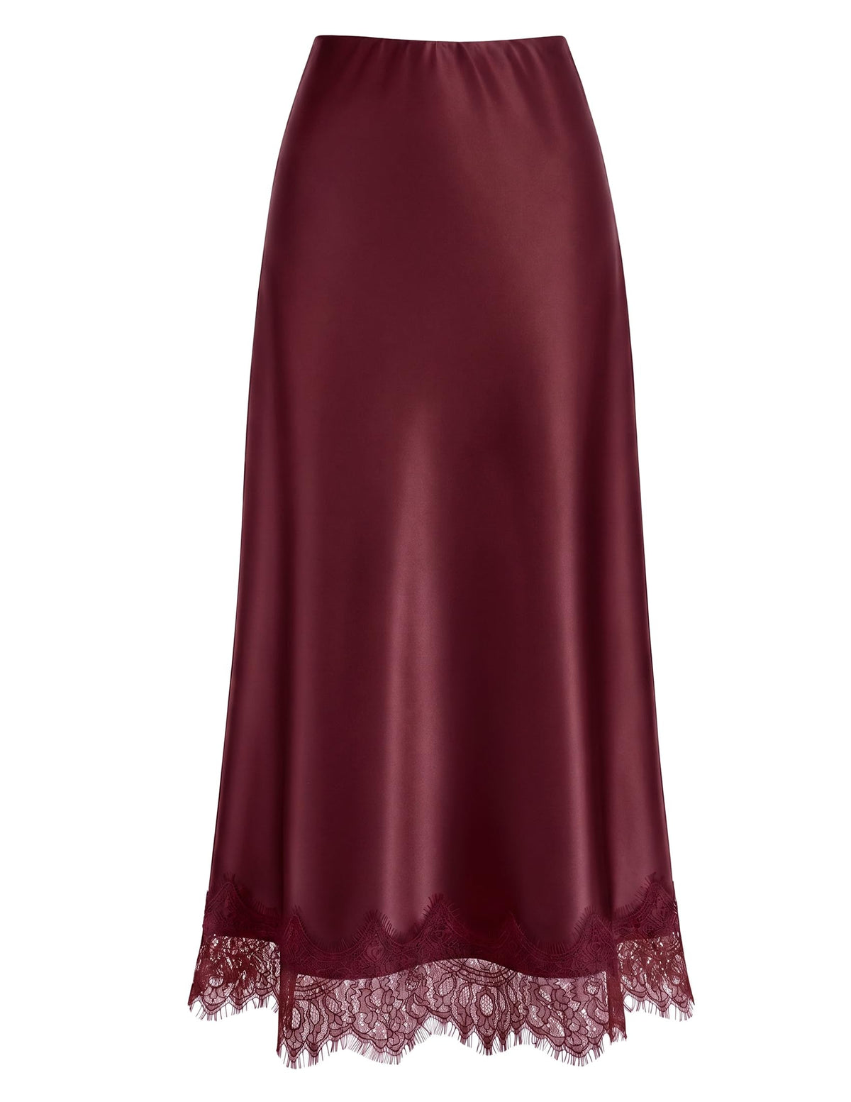 ZESICA Women's Lace Satin Maxi Skirts Fall 2026 Business Casual Long Skirt