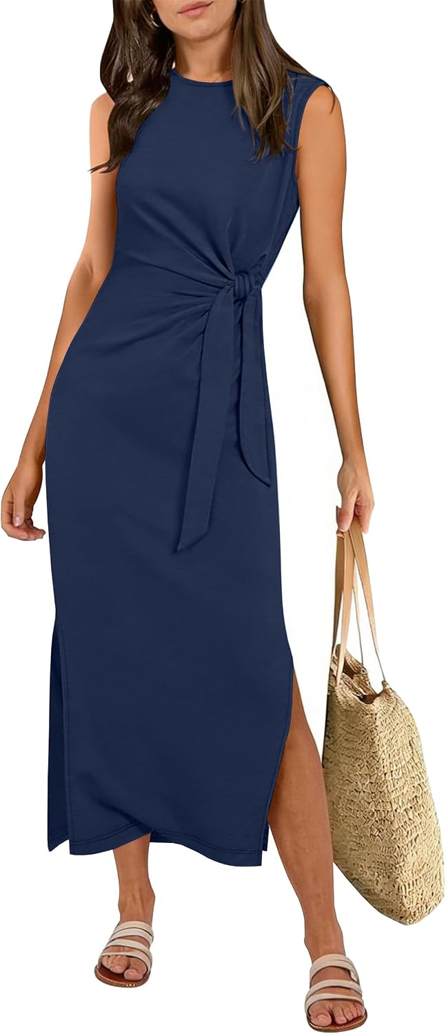 ANRABESS Womens Summer Wrinkle-Free Tank Maxi Dress