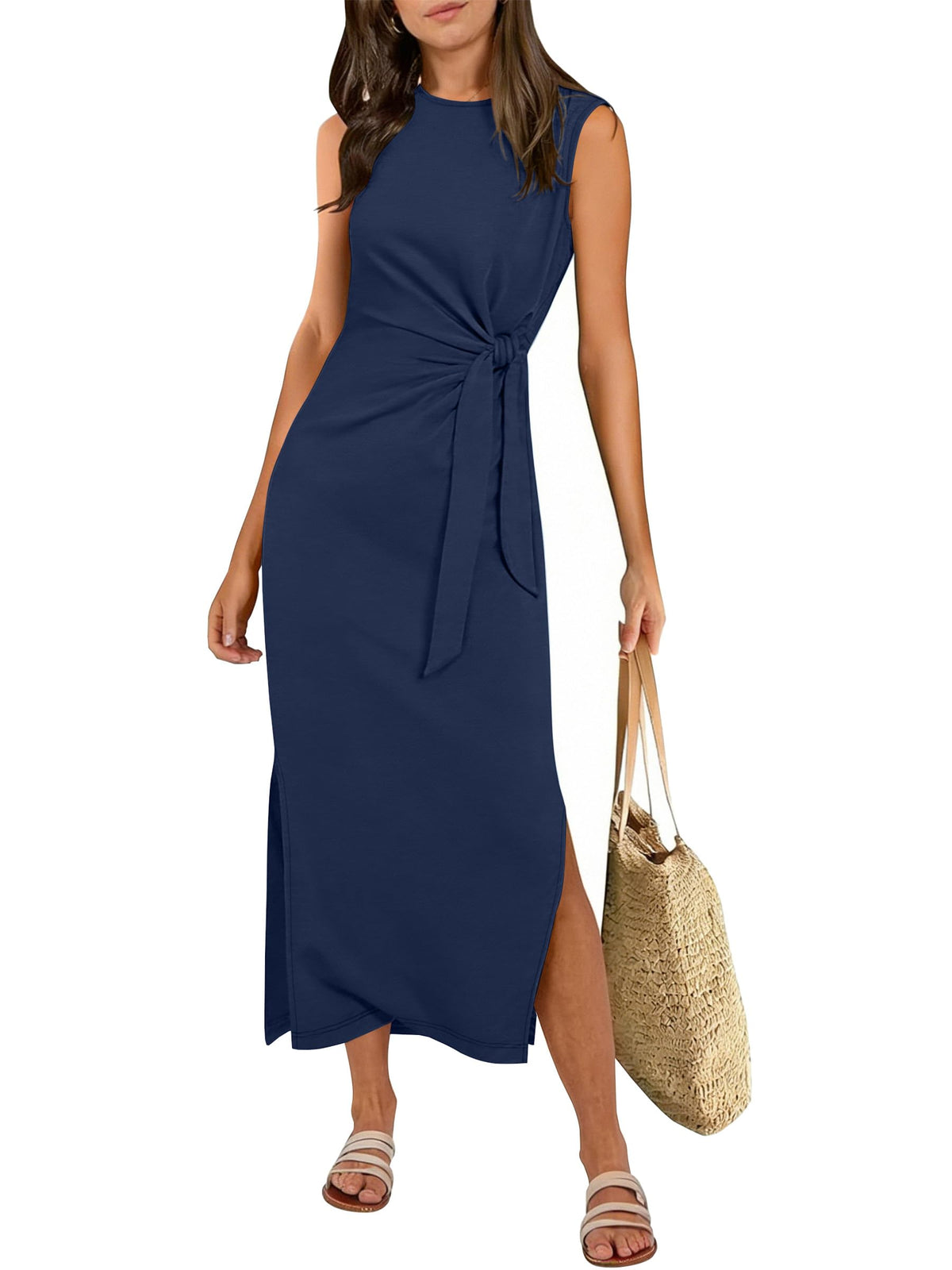 ANRABESS Womens Summer Wrinkle-Free Tank Maxi Dress