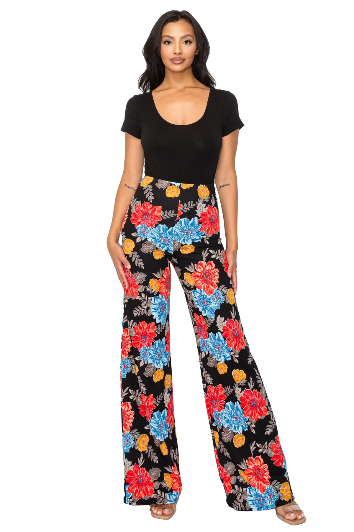 Cemi Ceri Women’s High Waist Wide Leg Dress Pants – Flared Business Slacks for Office, Work & Casual Wear, Stretch Comfort