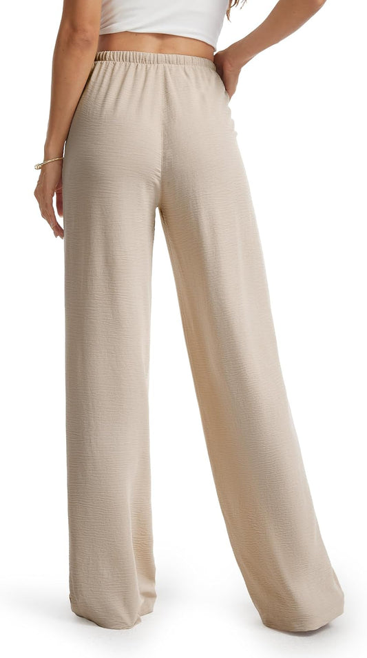 SEVEGO Tall Women 32"/34"/36" Inseam Wide Leg Flowy Palazzo Summer Pants